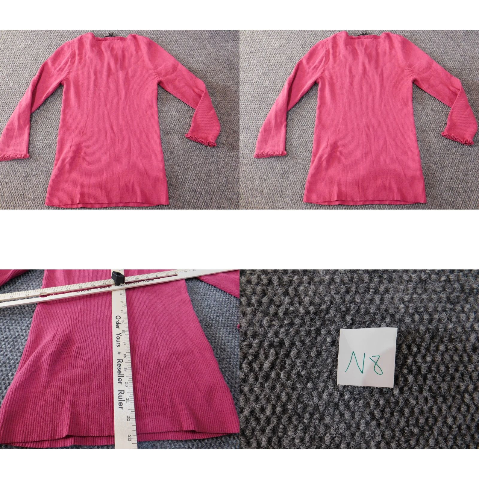 Ann Taylor Ann Taylor Womens Sweater Crew Neck Pullover Knit Pink Medium Rib Knit Classic Designer Stretch Knit Pattern Womens Pullover Neatly Crossover? Size M / US 6-8 / IT 42-44 - 8 Thumbnail
