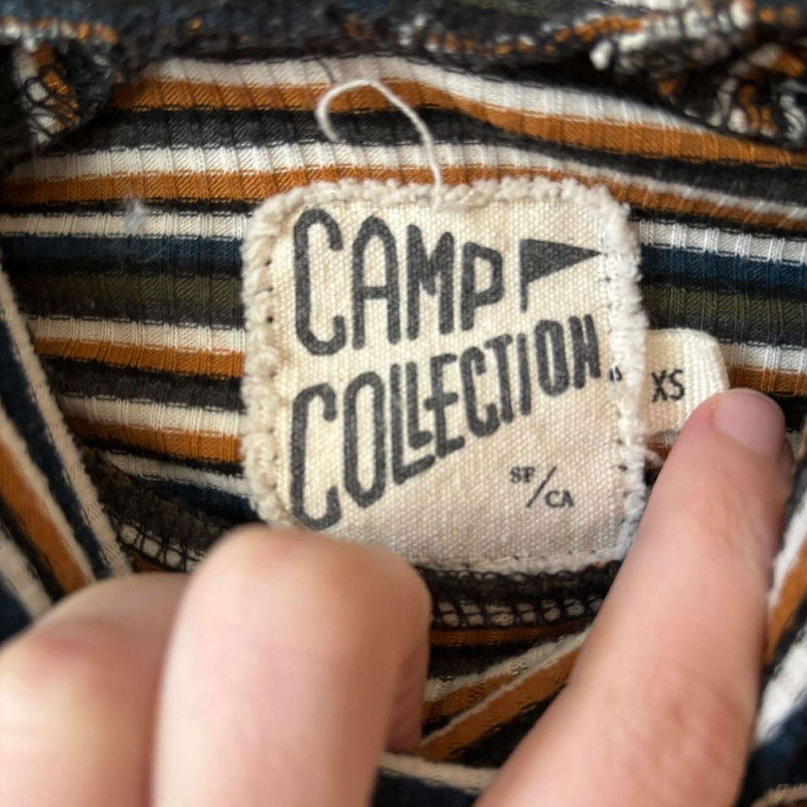 Other Camp Collection 1970s Style Stripe Ribbed Turtleneck XS Size XS / US 0-2 / IT 36-38 - 5 Thumbnail