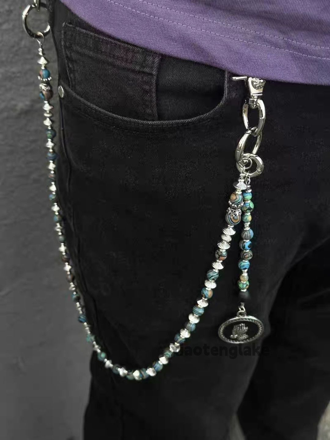 Designer × Japanese Brand × Vintage Unisex utility patchwork punk grunge jeans chain Size ONE SIZE - 4 Thumbnail
