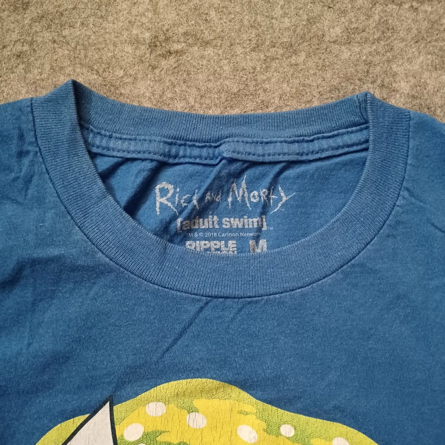 Ripple Junction Rick and Morty T Shirt Mens Medium Blue Cartoon Ripple Junction Short Sleeve Shirt Size US M / EU 48-50 / 2 - 6 Thumbnail