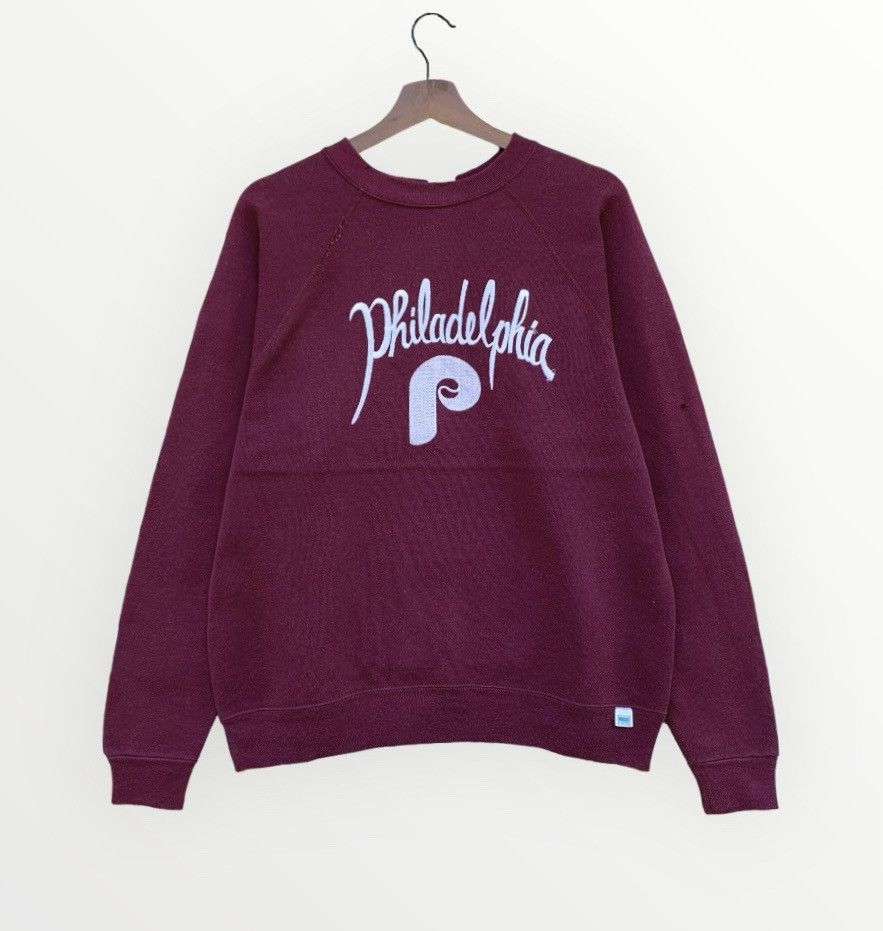 MLB × Vintage Rare! Vintage 80s MLB Philadelphia Phillies Sweatshirt Size M / US 6-8 / IT 42-44 - 1 Thumbnail