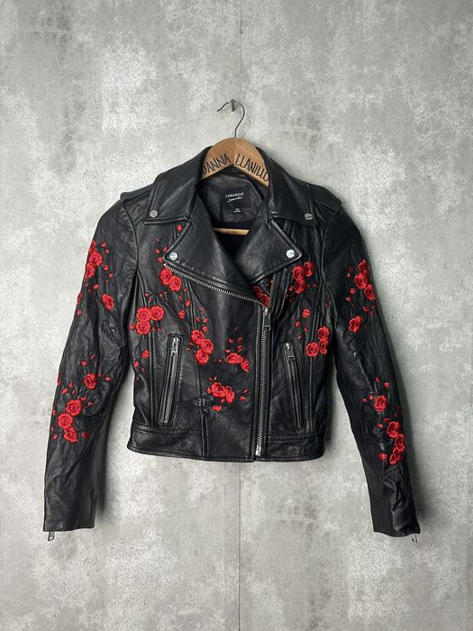 Lamarque donna floral leather jacket hotsell