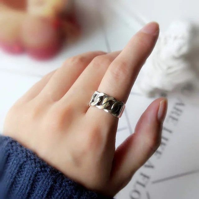 Jewelry × Vintage Silver Chain Rings Size ONE SIZE - 3 Thumbnail