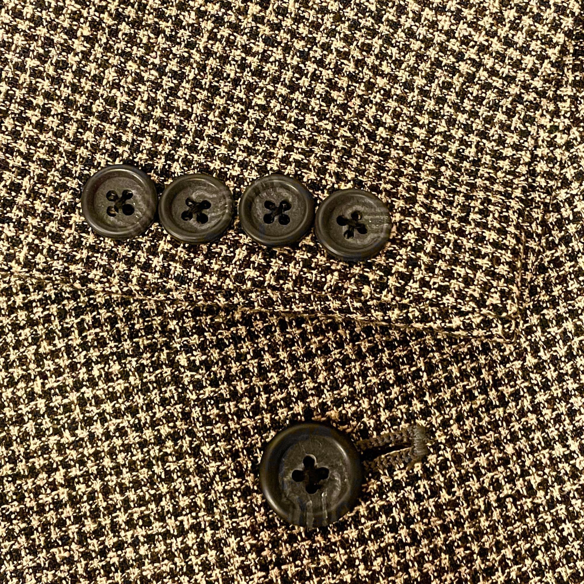 Robert Stock Robert Stock Black Gold Sport Coat CHECK Silk Wool Jacket Size 42L - 6 Thumbnail