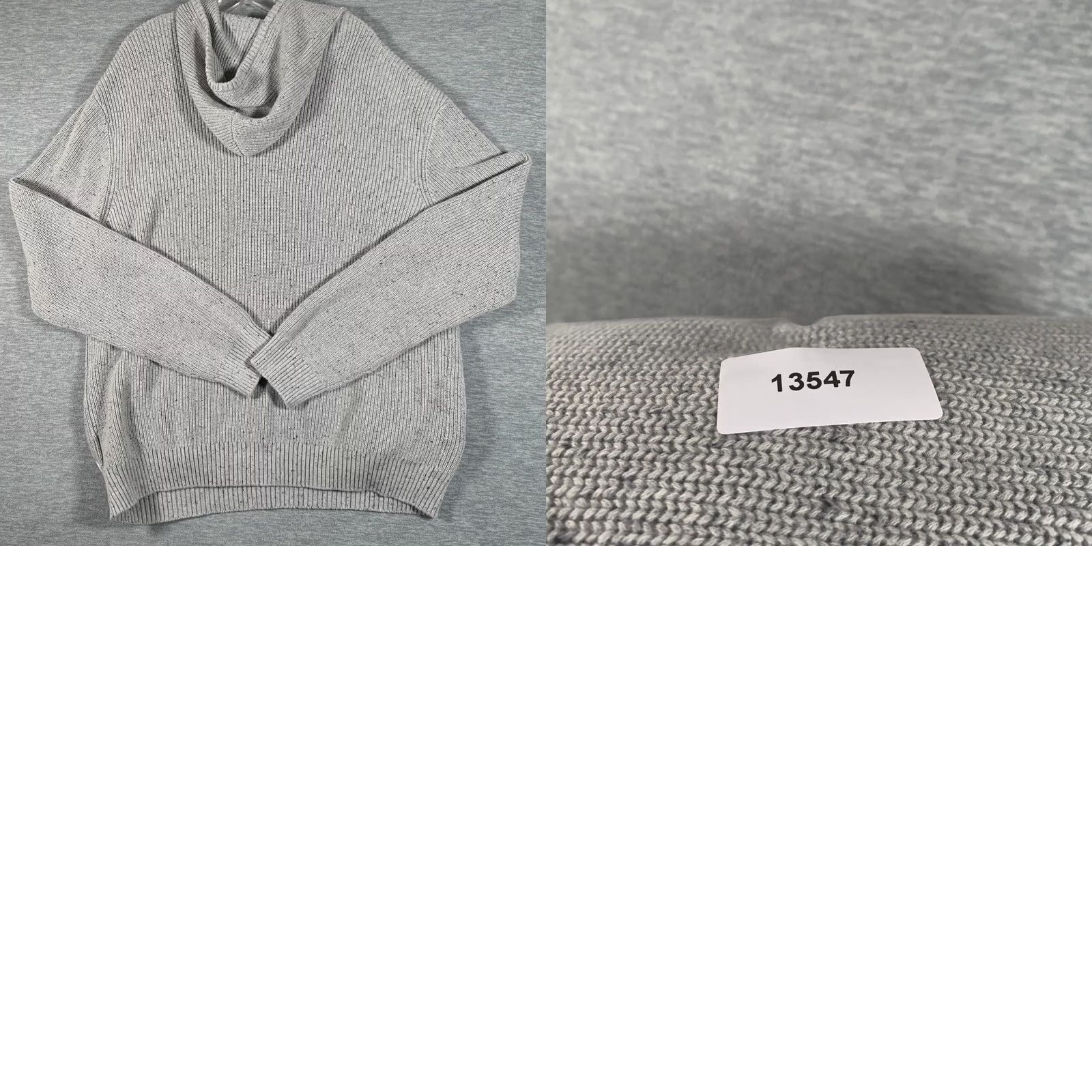 Banks Journal Banks Journal Mens XL Gray Hooded Pullover Knit Sweater Pockets Ribbed Hem Crew Neck Knit Solid Size US XL / EU 56 / 4 - 9 Thumbnail