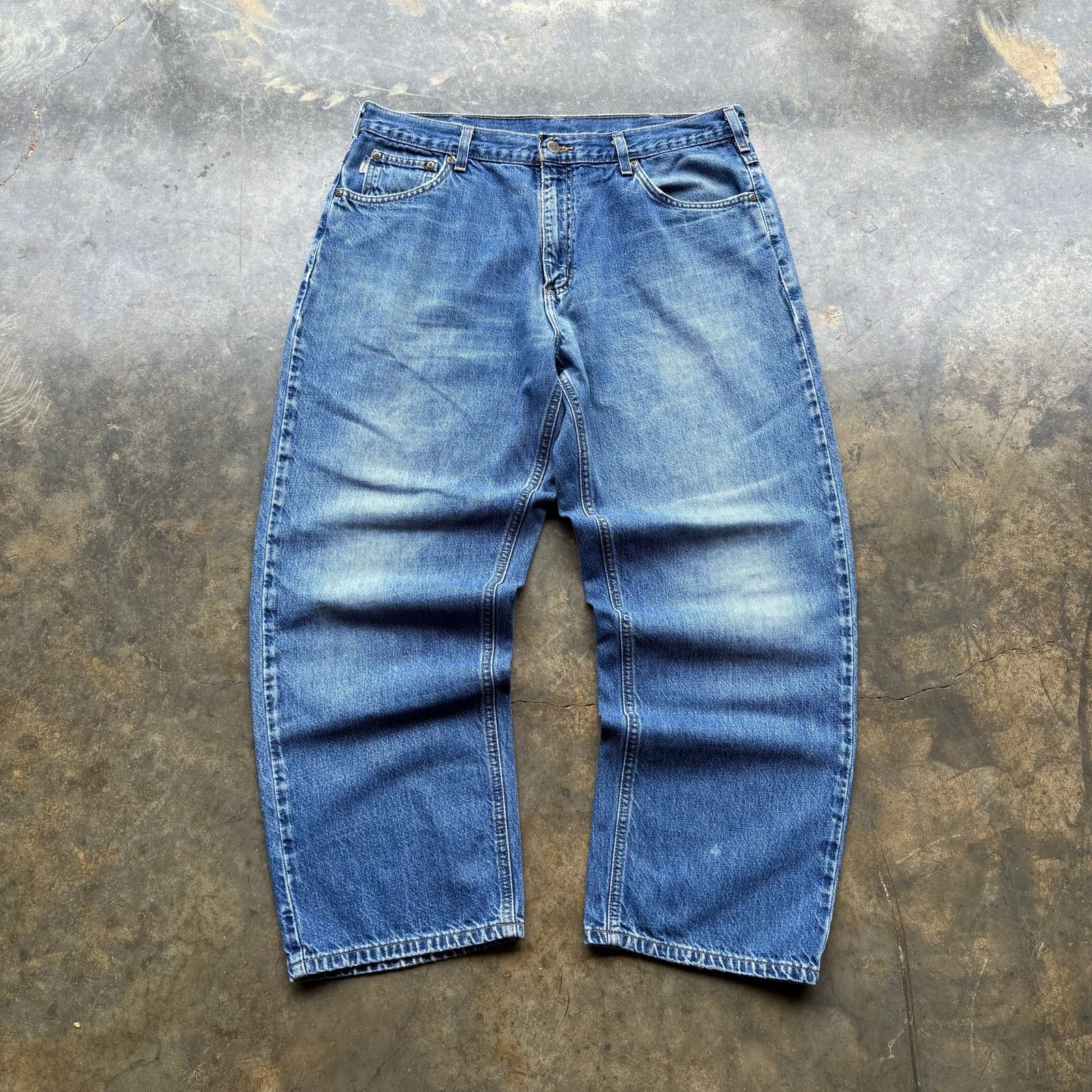 Carhartt Vintage Y2K Baggy Carhartt Blue Jeans Size US 38 / EU 54 - 2 Thumbnail