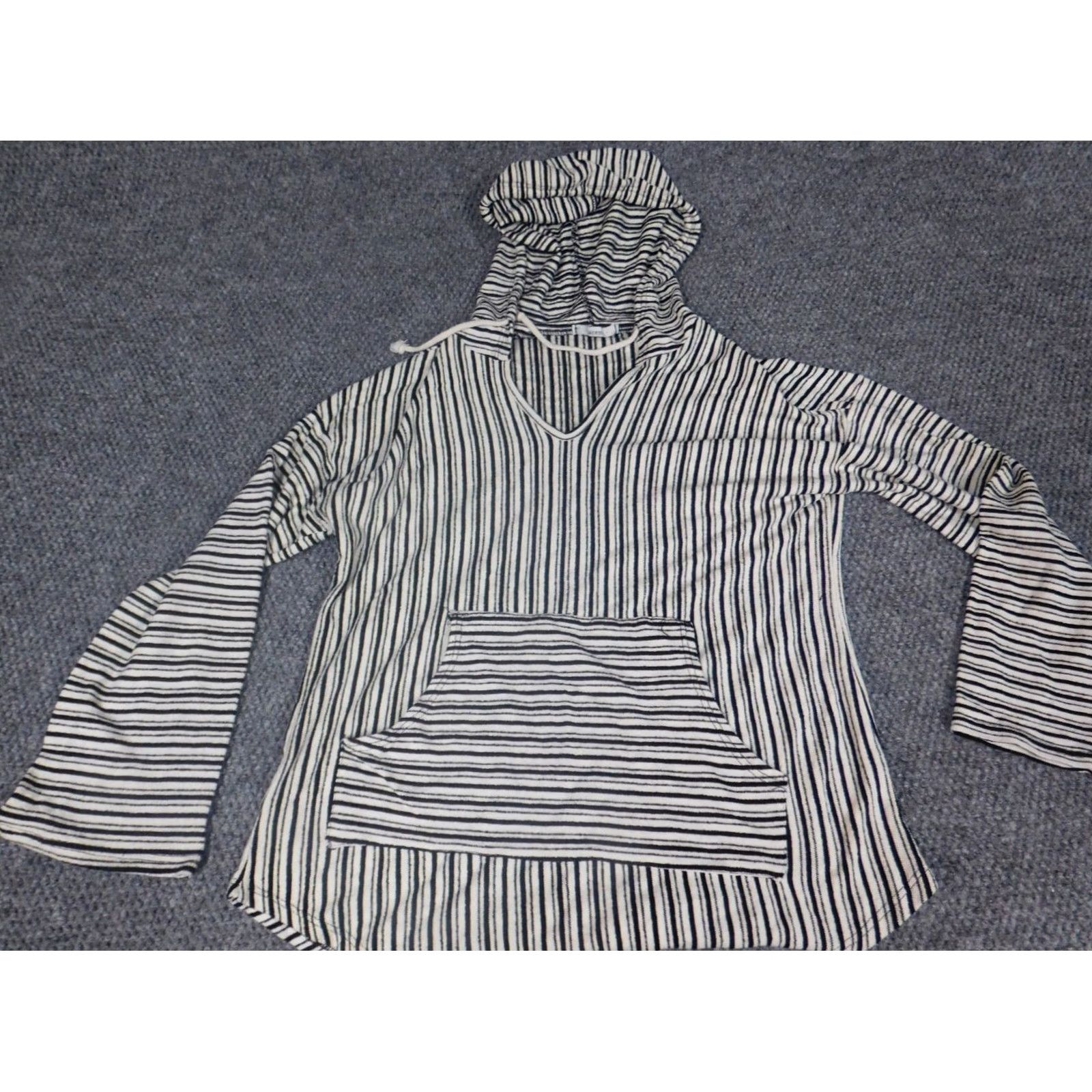 Vintage Acemi Womens Sweater L beige Cable-Knit Pullover Hoodie Zip Crew Neck Long Sleeve Buttoned Knit, Regular Size L / US 10 / IT 46 - 2 Thumbnail