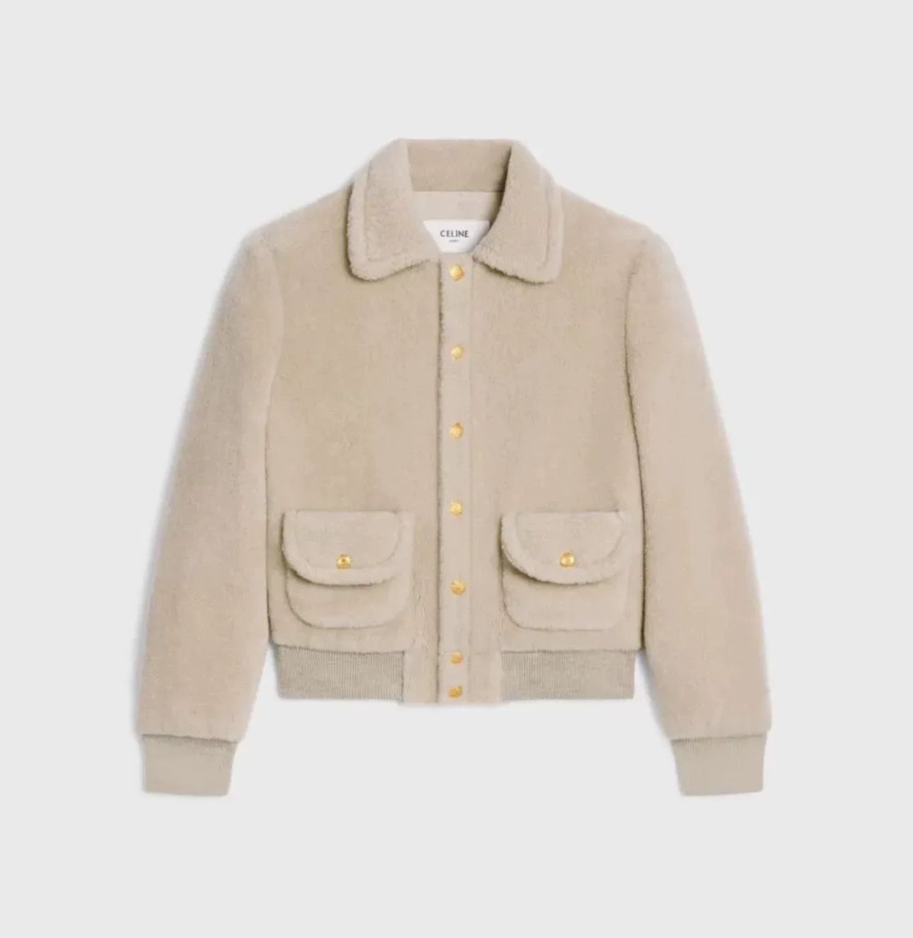 Celine Celine 2024 FW Gold Buckle Lamb Wool Coat Size M / US 6-8 / IT 42-44 - 1 Thumbnail