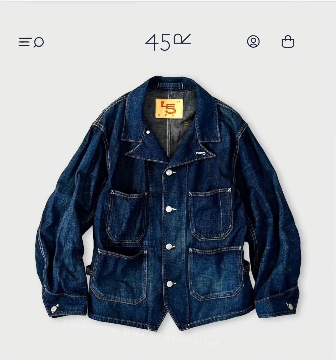 45rpm 45R Denim Cotton Jacket Size 2 Size US M / EU 48-50 / 2 - 1 Thumbnail