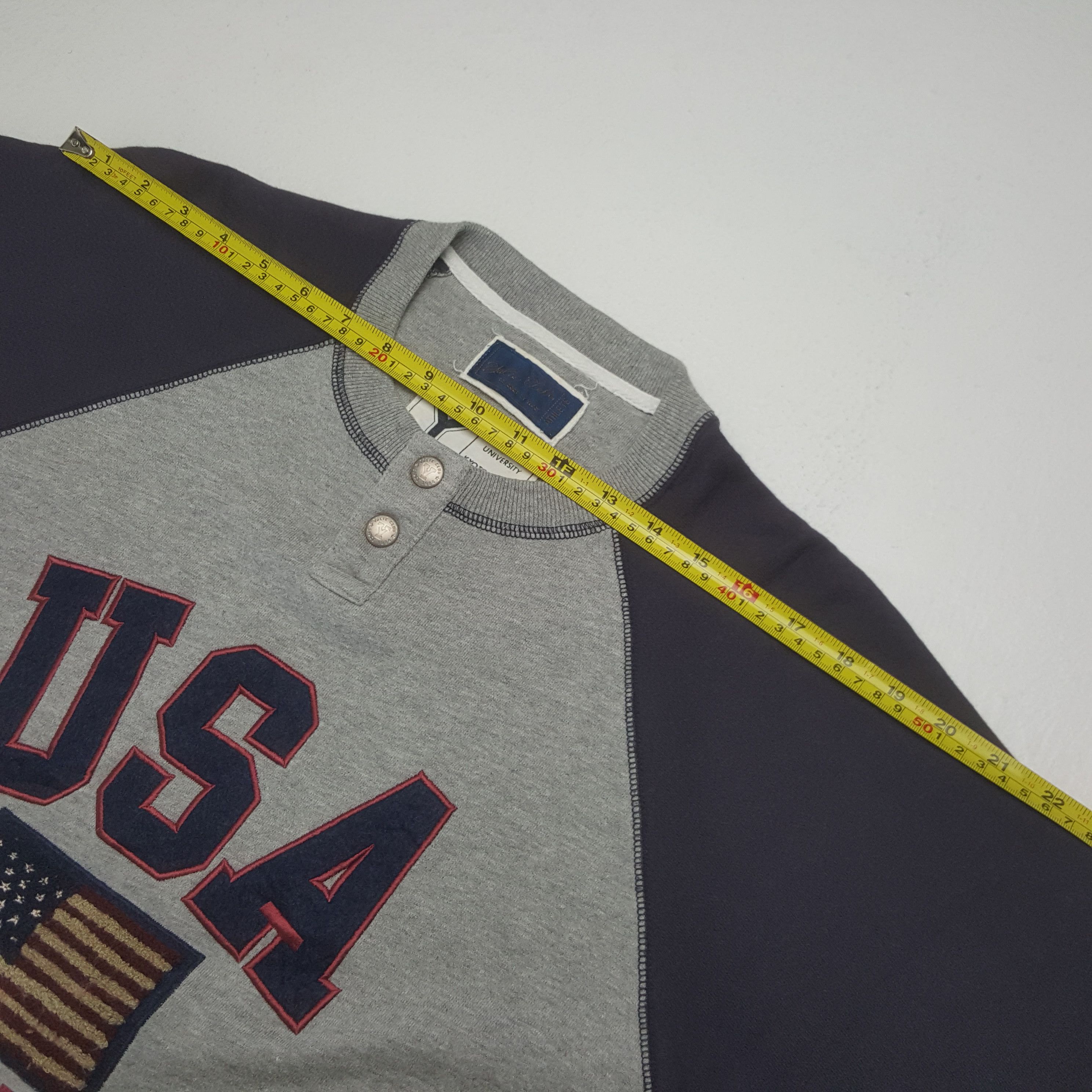 Vintage Vintage USA Yalie American Flag Sweatshirt C323N10 Size US M / EU 48-50 / 2 - 5 Thumbnail