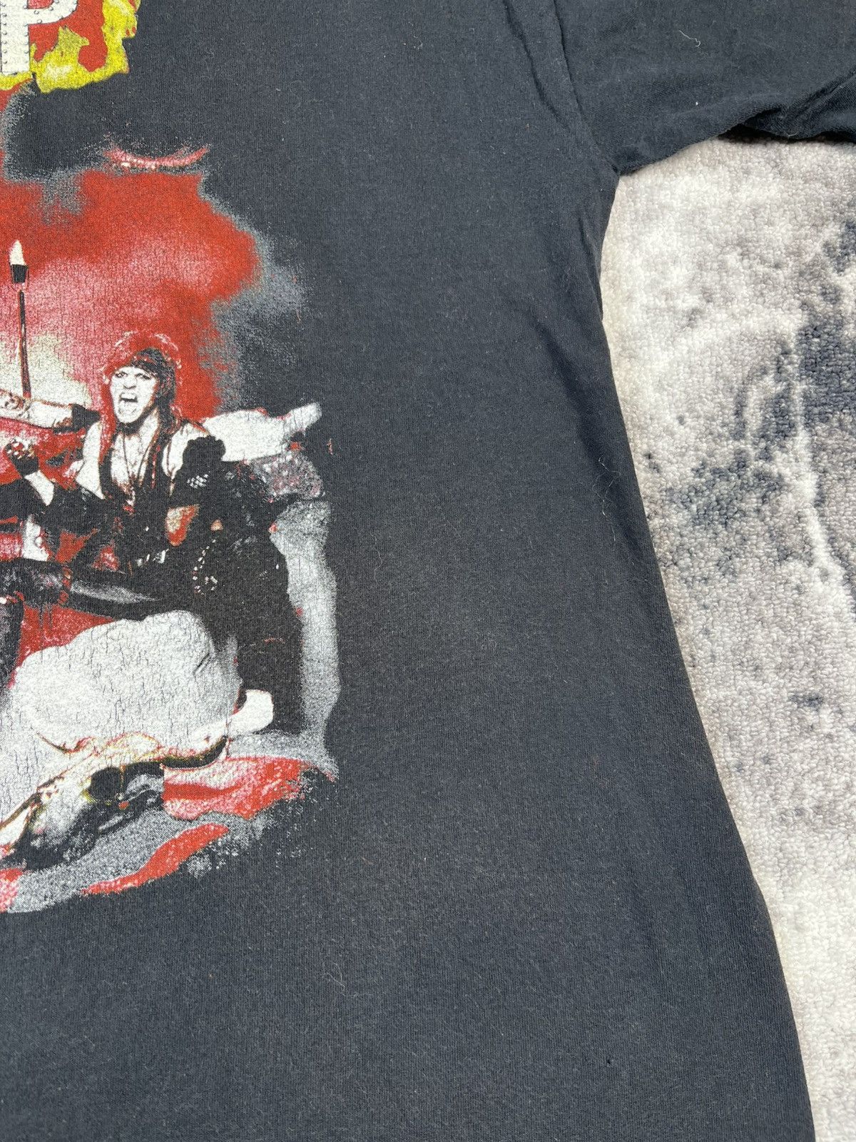 Fruit Of The Loom Vintage W.A.S.P Band Graphic Tee Faded Black Shirt Size US XL / EU 56 / 4 - 12 Thumbnail