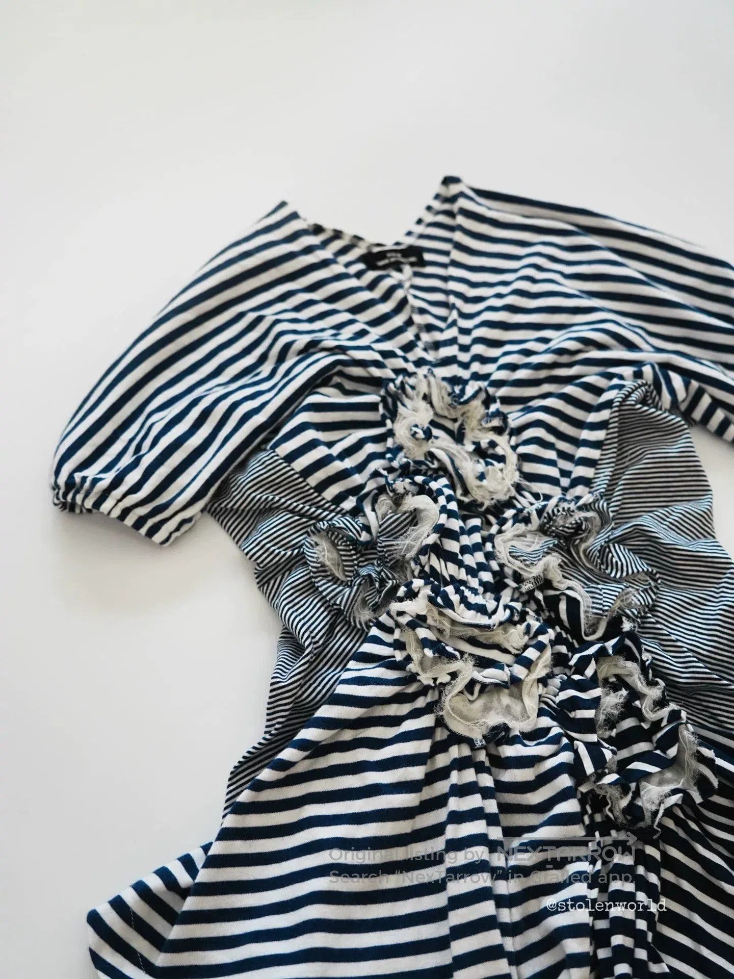 Tricot Comme des Garcons striped ruffled top from comme des garcons. Size M / US 6-8 / IT 42-44 - 2 Thumbnail