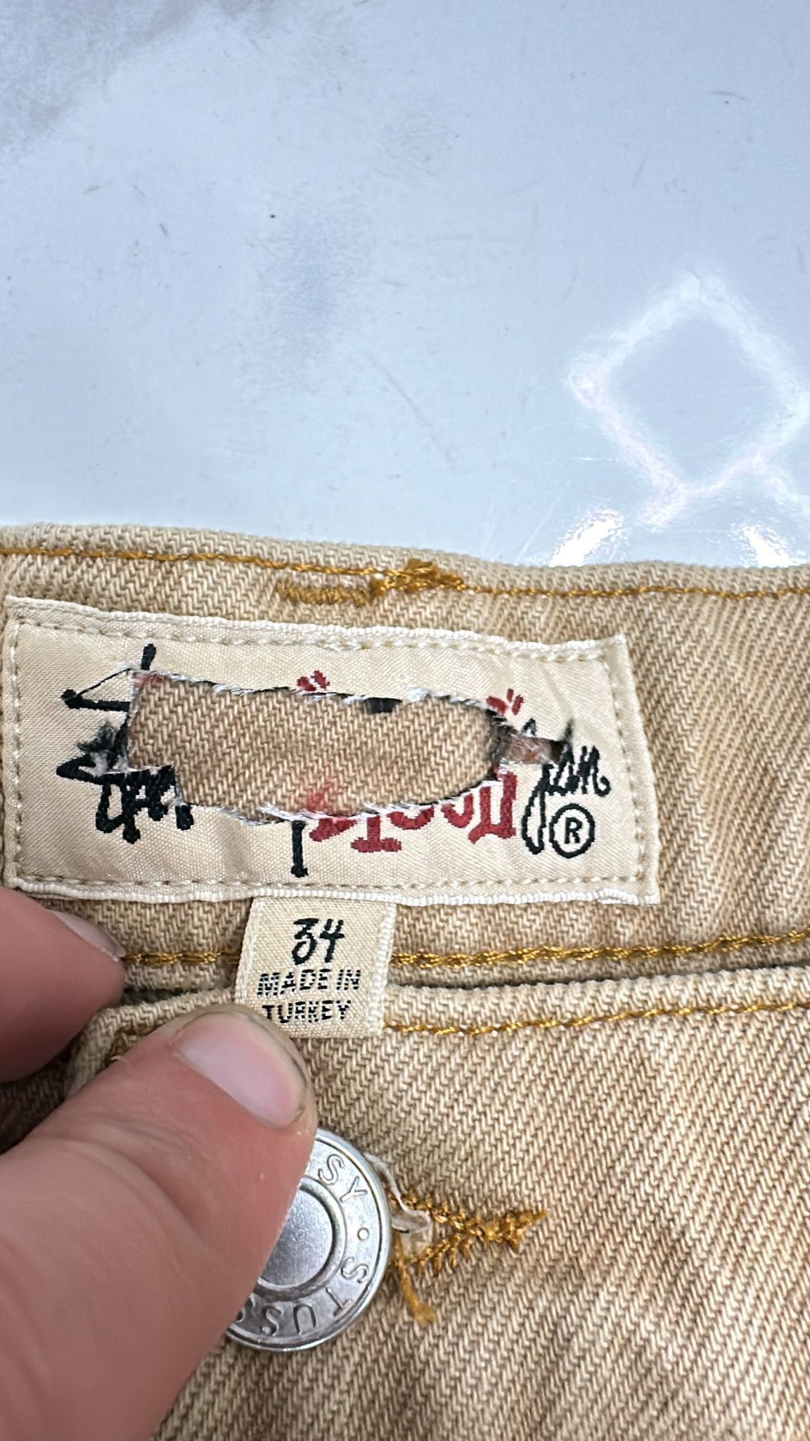 Stussy × Vintage Stüssy Big Ol Jean Sand Size 34 Size US 34 / EU 50 - 4 Thumbnail
