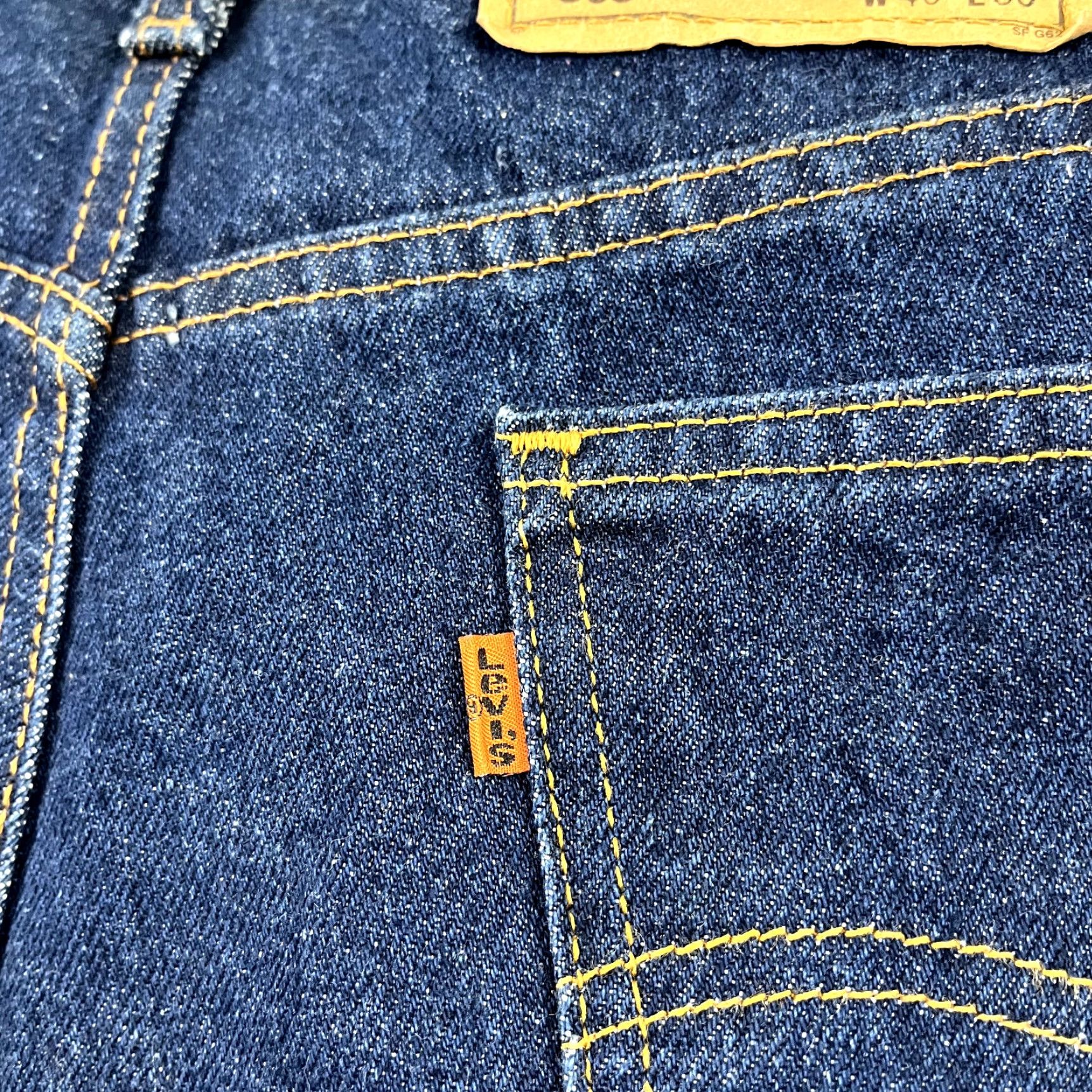 Levi's VINTAGE LEVI 505 Jeans Mens 40 x 30 Straight Blue Denim Orange Tab USA Made 80s Size US 40 / EU 56 - 4 Thumbnail