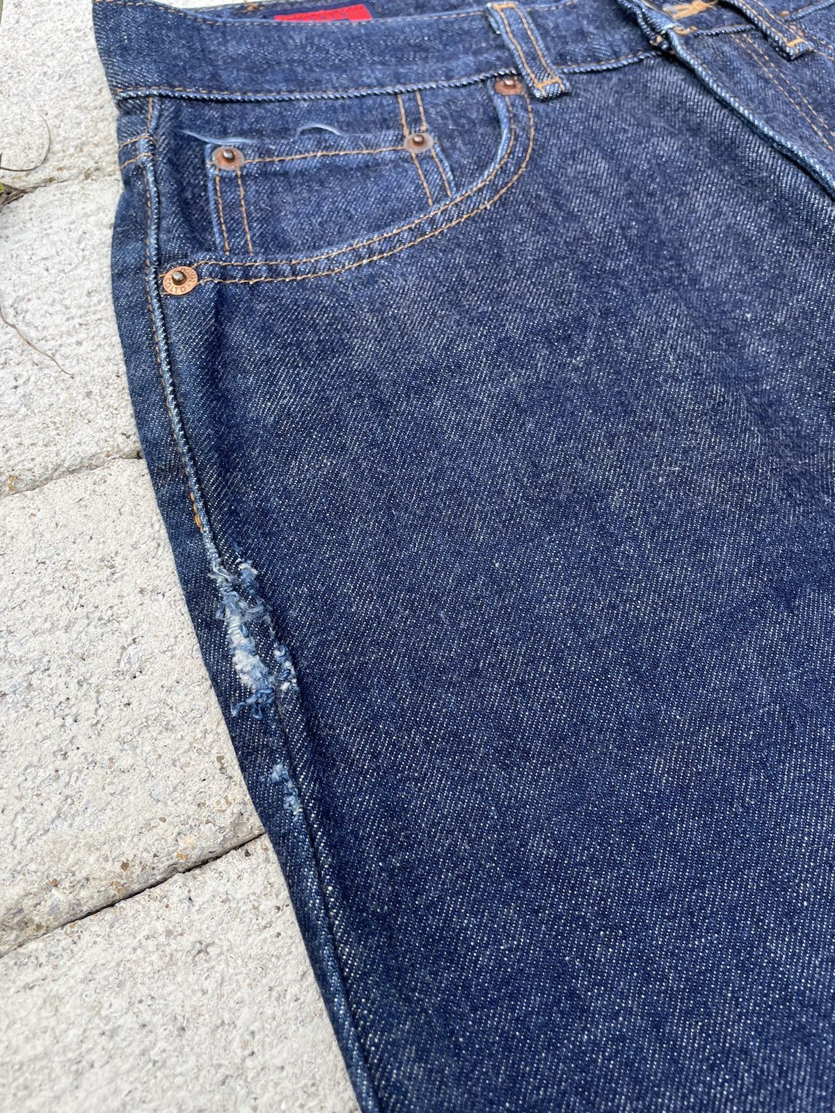 20471120 Edwin Miss 503 Minor Distress Flare Raw Denim (A41) Size 29" - 5 Thumbnail