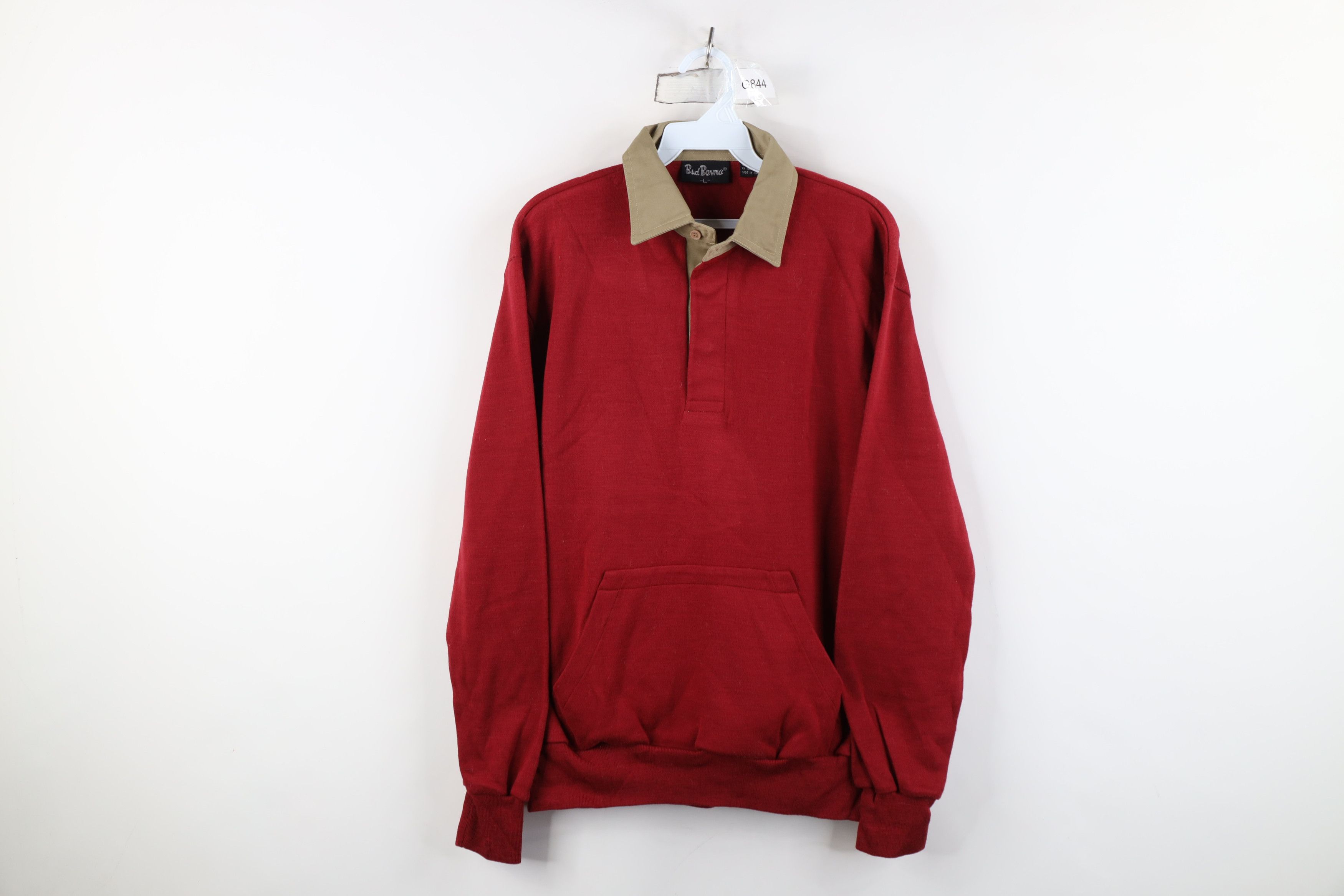 Vintage Vintage 70s 80s Streetwear Rugby Pullover Sweatshirt Size US L / EU 52-54 / 3 - 1 Thumbnail