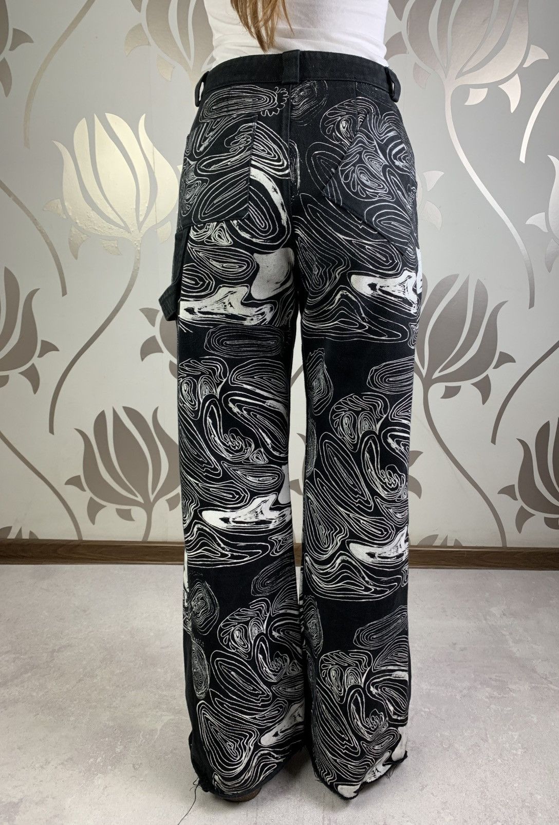 Drain Gang Archive Claire Barrow Flared Jeans Size 27" / US 4 / IT 40 - 6 Thumbnail