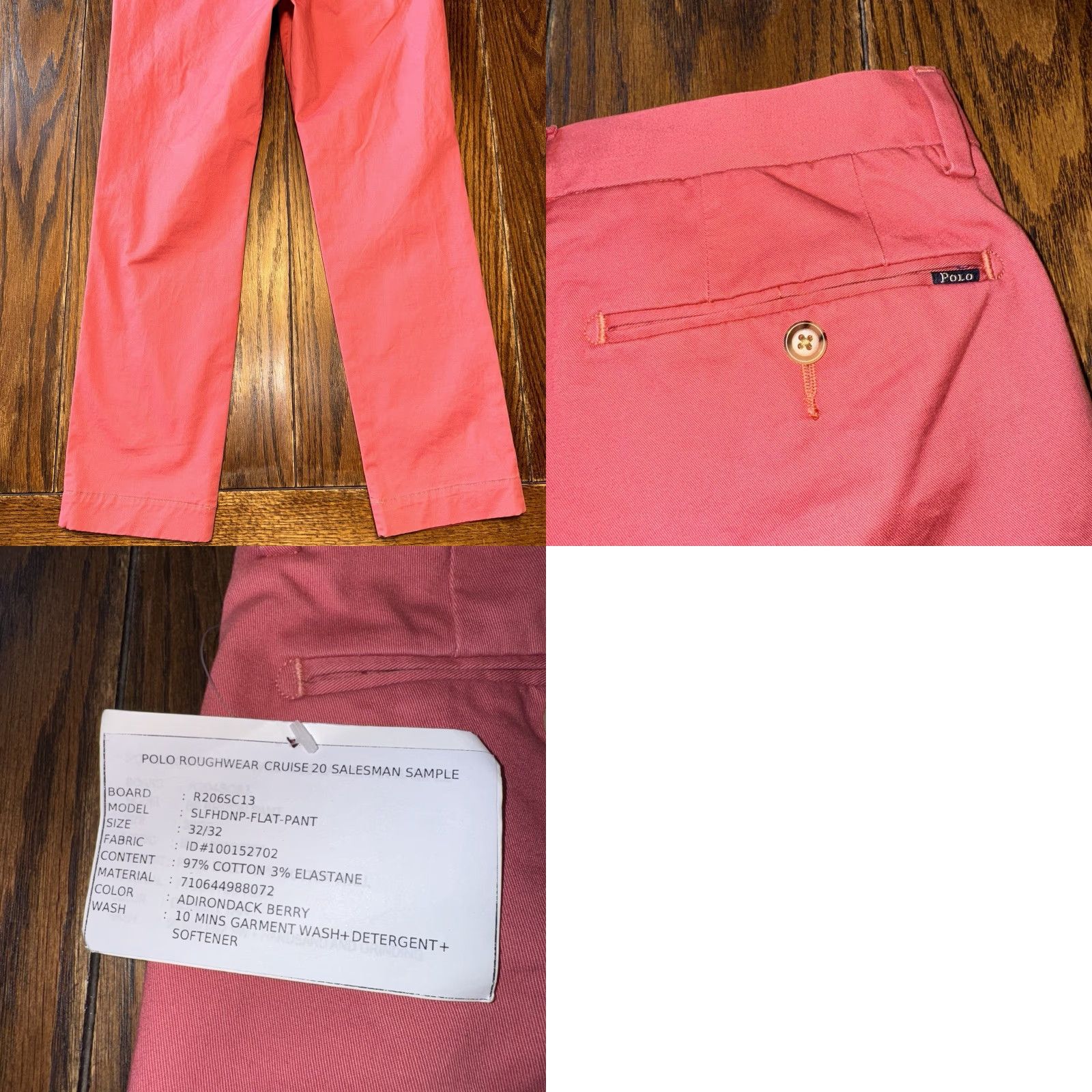 Polo Ralph Lauren Polo Ralph Lauren Pink Slim Fit Stretch Chino Pants Men’s 32x32 New Size US XS / EU 42 / 0 - 8 Thumbnail