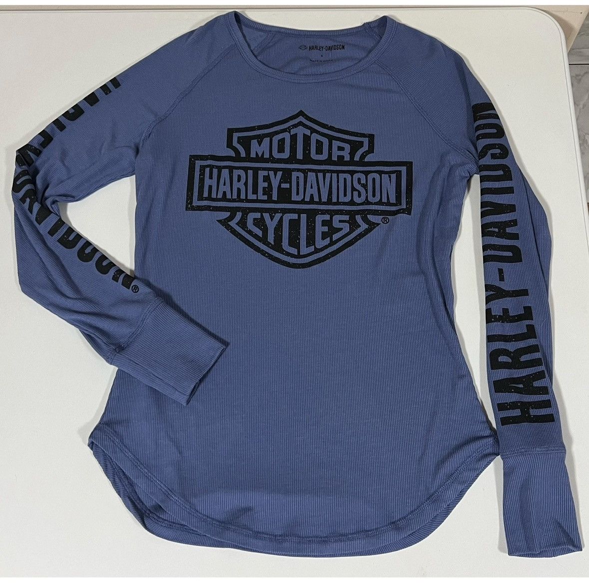 Harley Davidson Harley Davidson Logo Long Sleeve T-Shirt Top Tee Size S 🏍️✨ Size US S / EU 44-46 / 1 - 3 Thumbnail