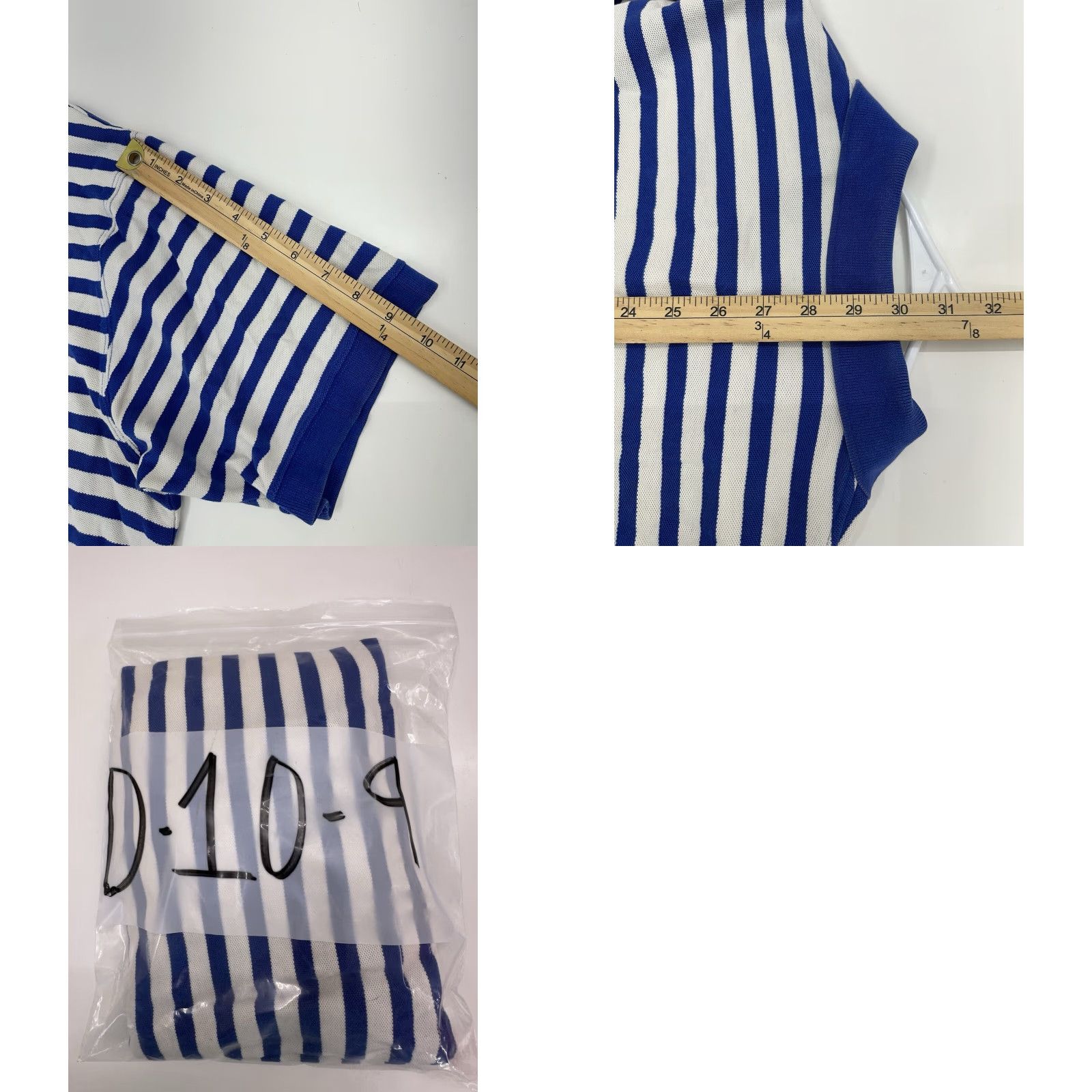 Vintage L.L. Bean Mens Polo Shirt Size XL Blue White Stripped Short Sleeve Collard VTG Size US XL / EU 56 / 4 - 9 Thumbnail