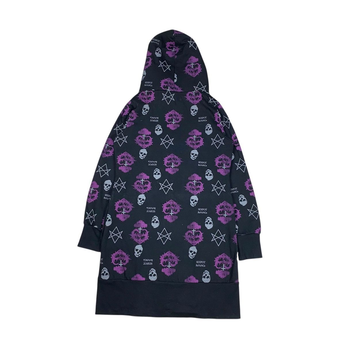 If Six Was Nine × Japanese Brand × KMRii Sexpot Revenge Skulls Satanic Fur Zip Hoodie Size US L / EU 52-54 / 3 - 3 Thumbnail