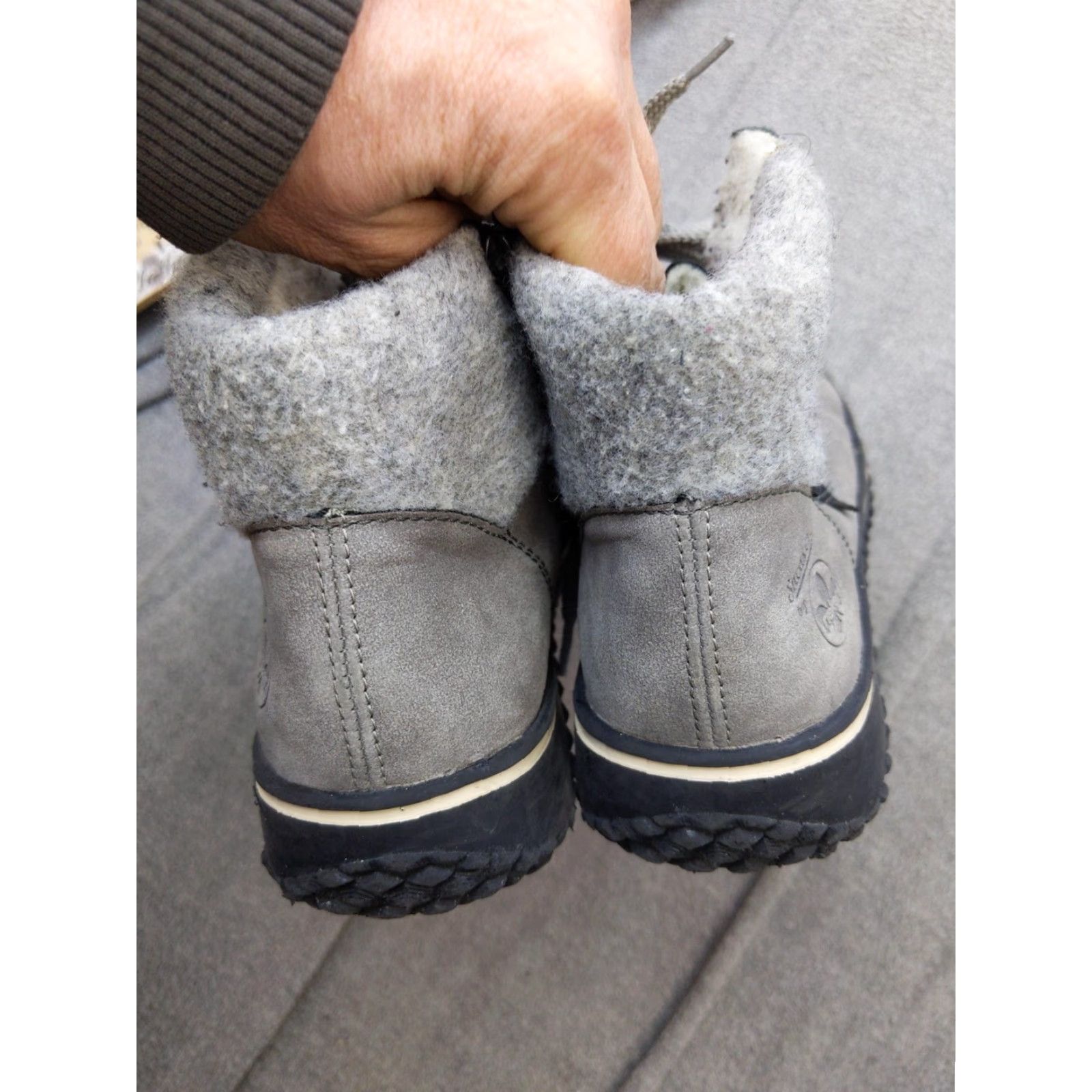Rieker Rieker Boots Womens 7.5 Gray Nubuck Ankle Lace Zip Wool Lined Rieker-Tex Sneaker Casual Winter Size US 8 / IT 38 - 3 Thumbnail