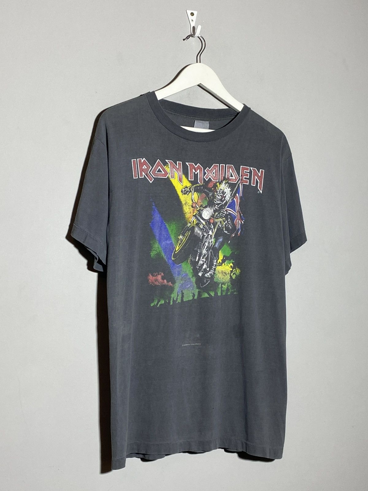 Iron Maiden 1988 Iron Maiden England Vintage Rock Band Tour T-Shirt Tee Size US L / EU 52-54 / 3 - 3 Thumbnail