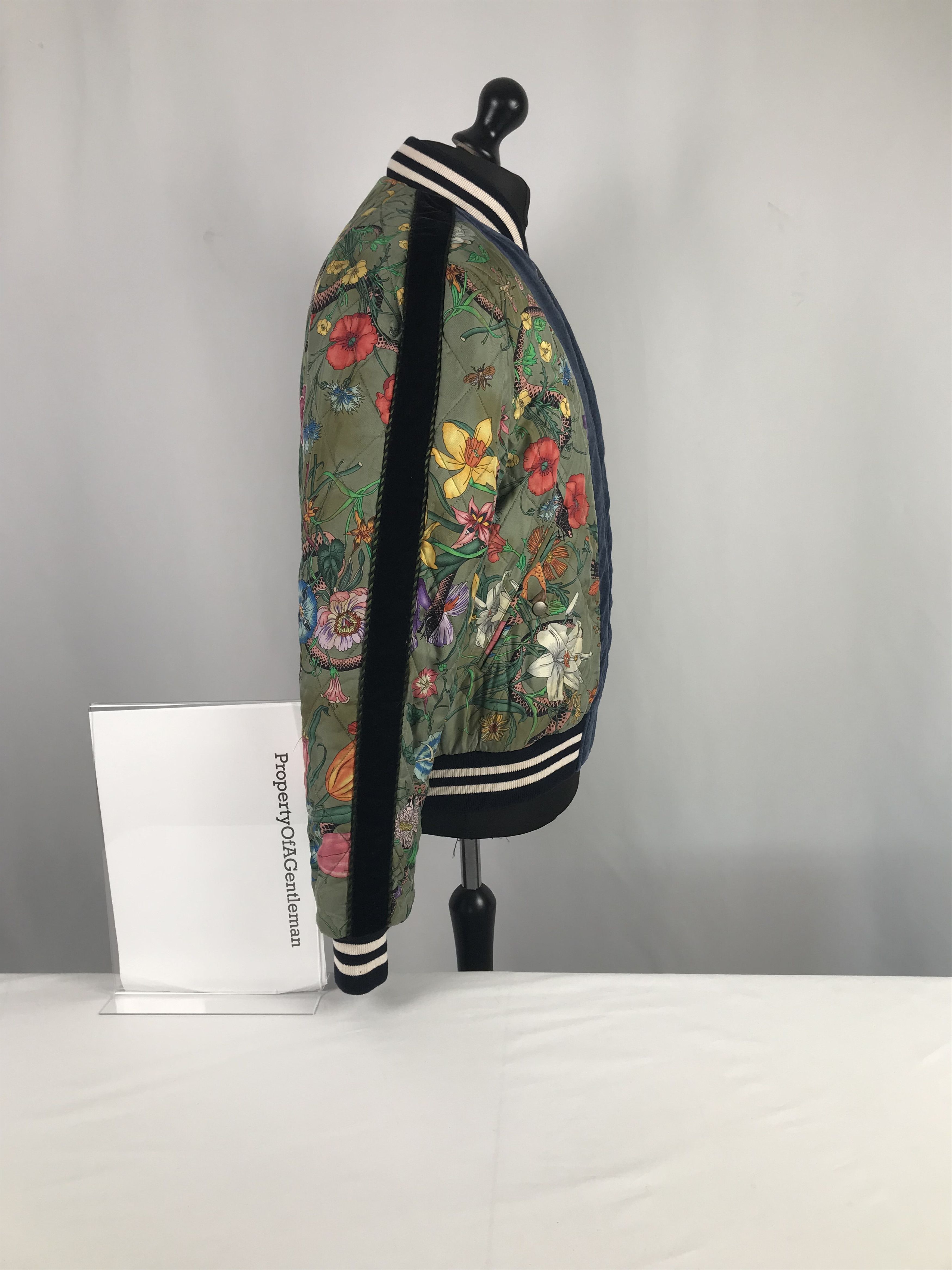 Gucci Gucci Bomber Jacket With Floral Garden Designs Size US L / EU 52-54 / 3 - 9 Thumbnail