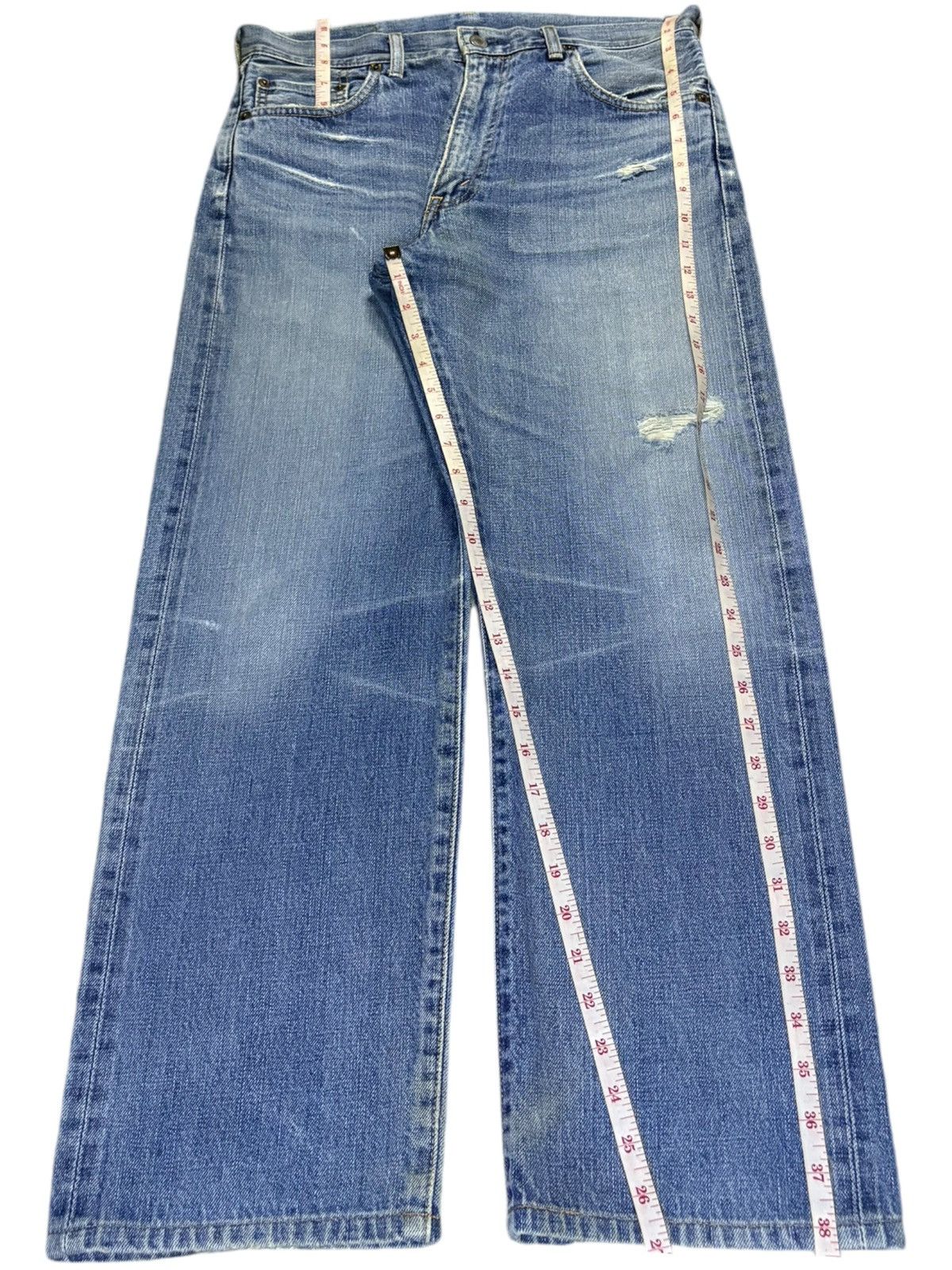 Levi's Vintage 80s Levis 502xx Big E Selvedge Loose Jeans Size US 31 - 15 Thumbnail