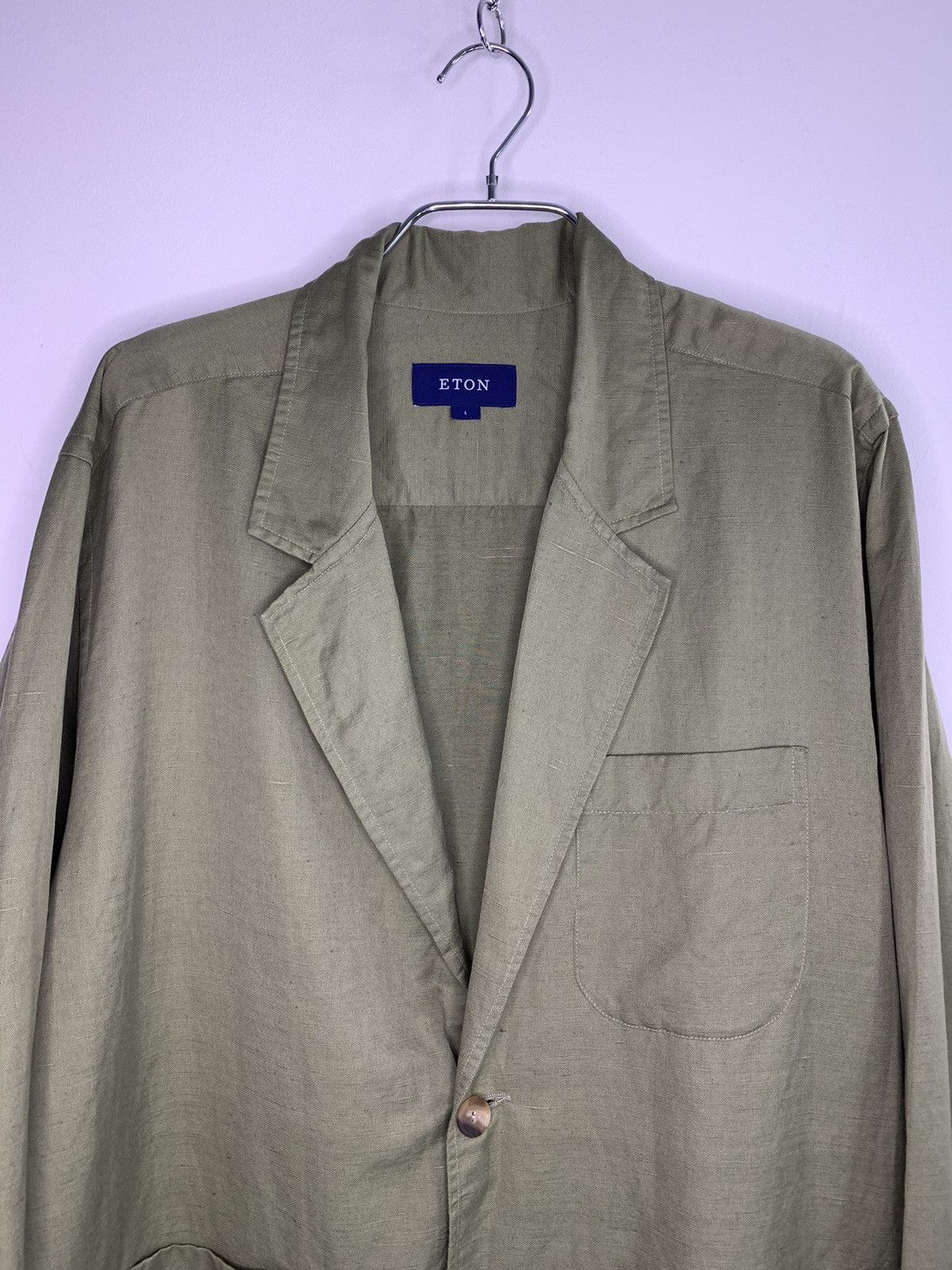 Designer × Eton Eton Silk/Linen/Cotton Blazer L Size Size 40L - 7 Thumbnail