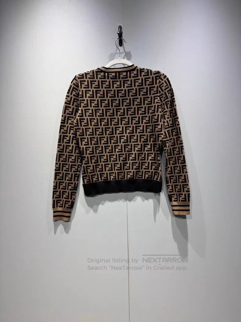 Fendi Fendi Classic full print old flower knitted long-sleeve to Size XS / US 0-2 / IT 36-38 - 2 Thumbnail