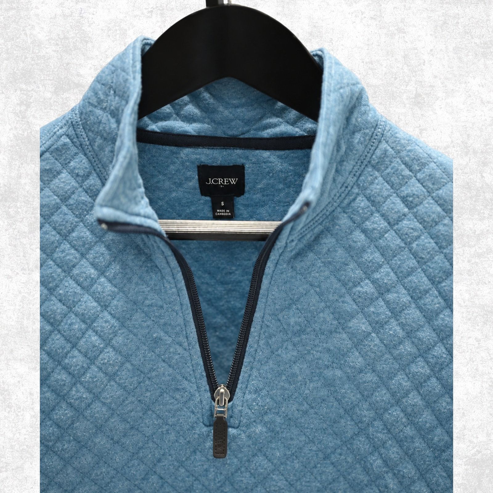 J.Crew J.Crew Quilted Diamond Half-Zip Pullover Men’s M Blue NWOT Size US S / EU 44-46 / 1 - 4 Thumbnail