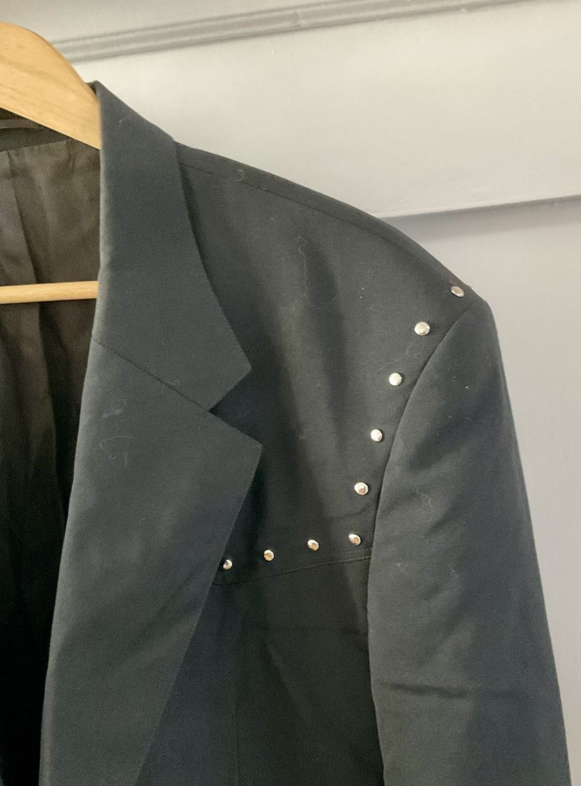 Claude Montana Vintage Claude Montana Mens Wool Studded Cowboy Blazer Size 50R - 8 Thumbnail