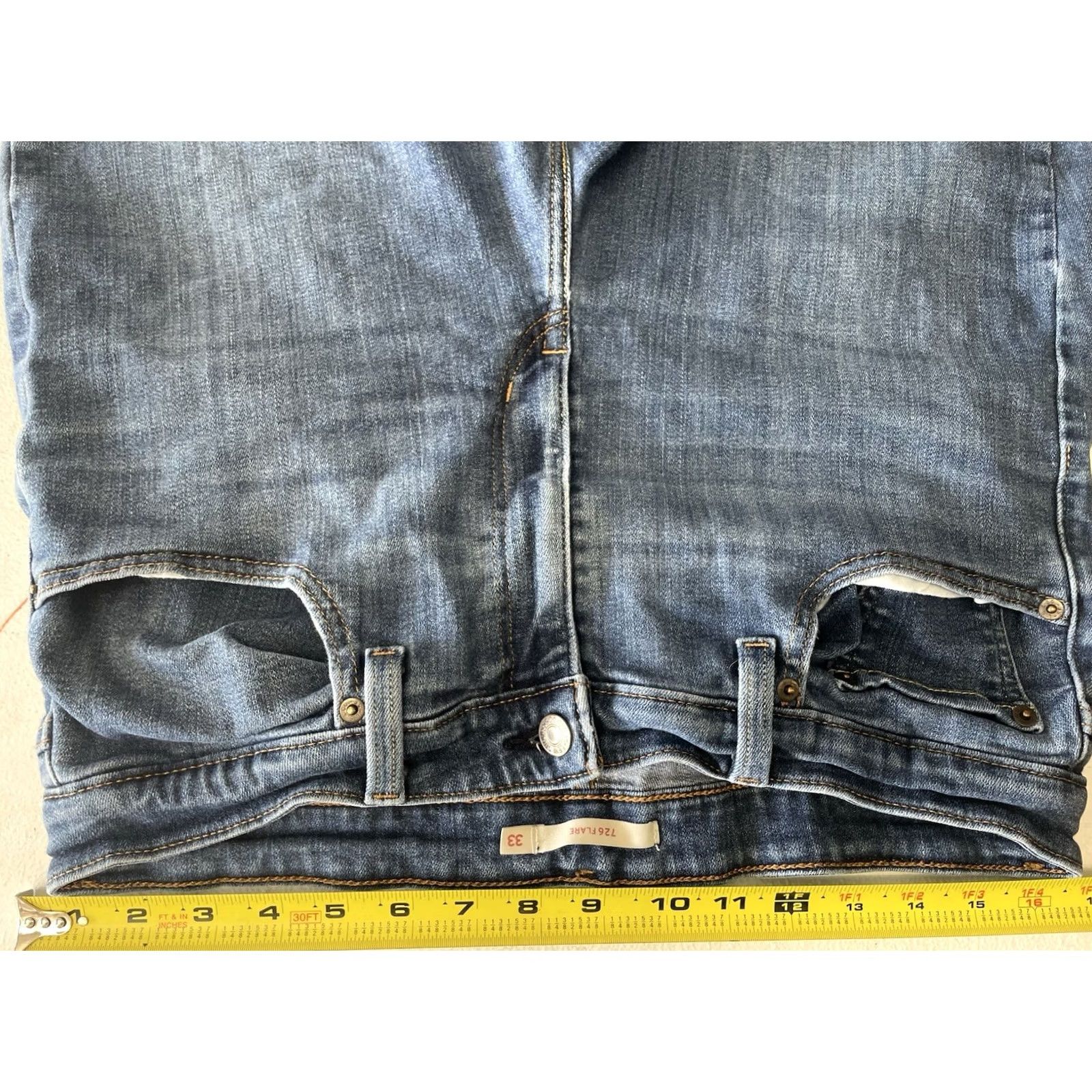 Levi's Levi's Women Cut Off Shorts Size 33 Summer Travel Beach Elastane Blue Denim Size 24" / US 00 / IT 34 - 4 Thumbnail