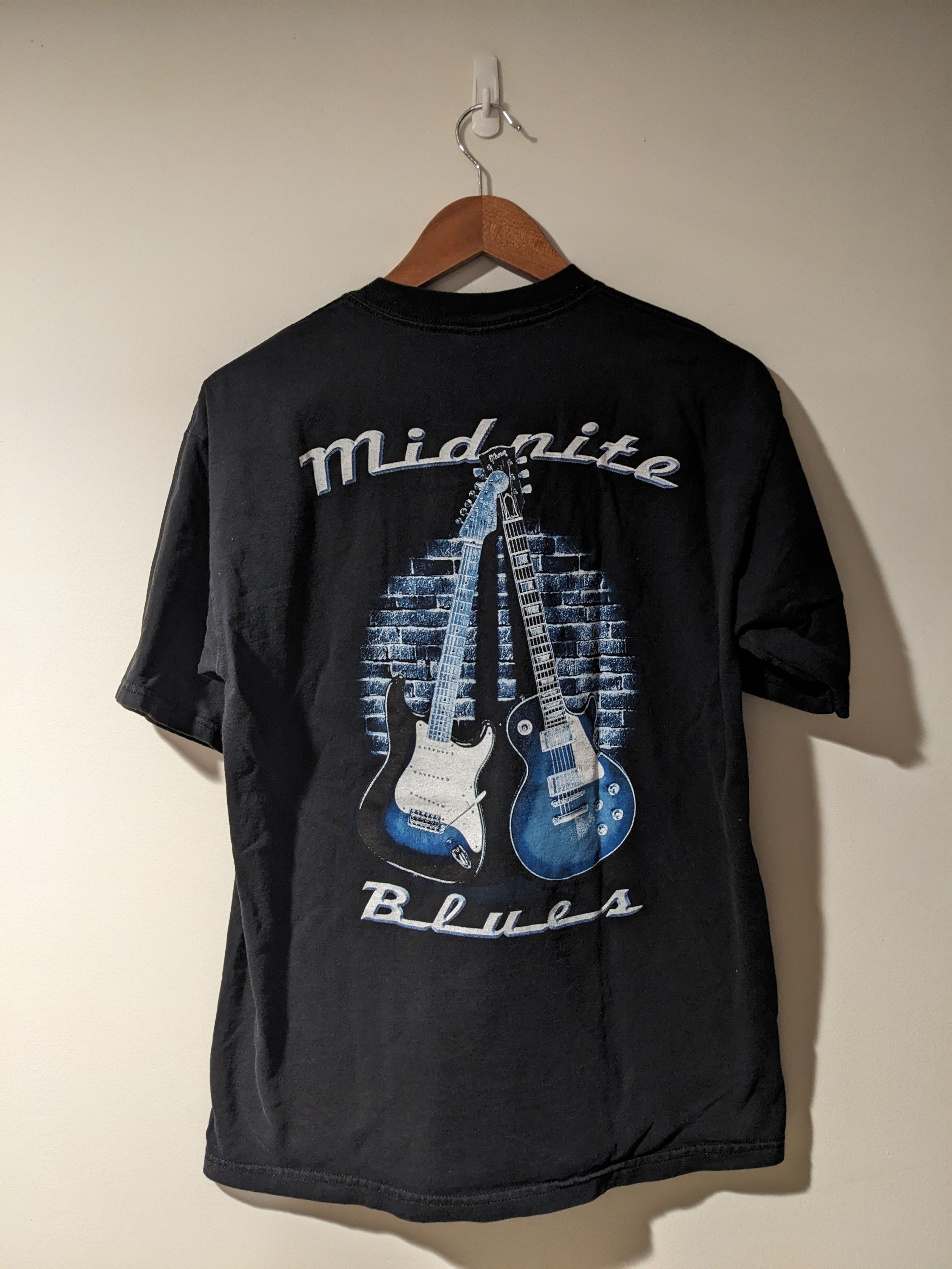 Band Tees × Vintage Vintage Y2K Midnight Blues Gibson Guitar Music T-Shirt Size US M / EU 48-50 / 2 - 1 Thumbnail