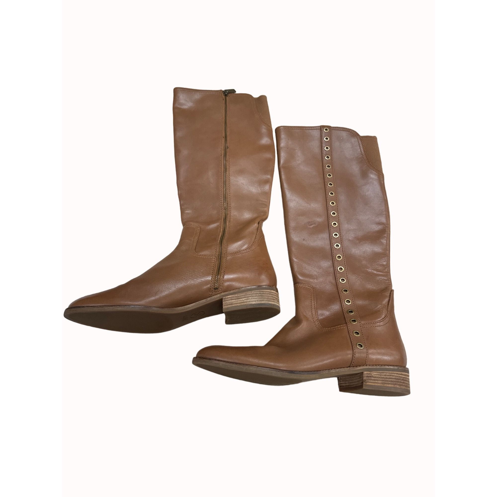 Michael Kors Michael Kors women’s over knee brown studded leather boots s Size US 10 / IT 40 - 6 Thumbnail