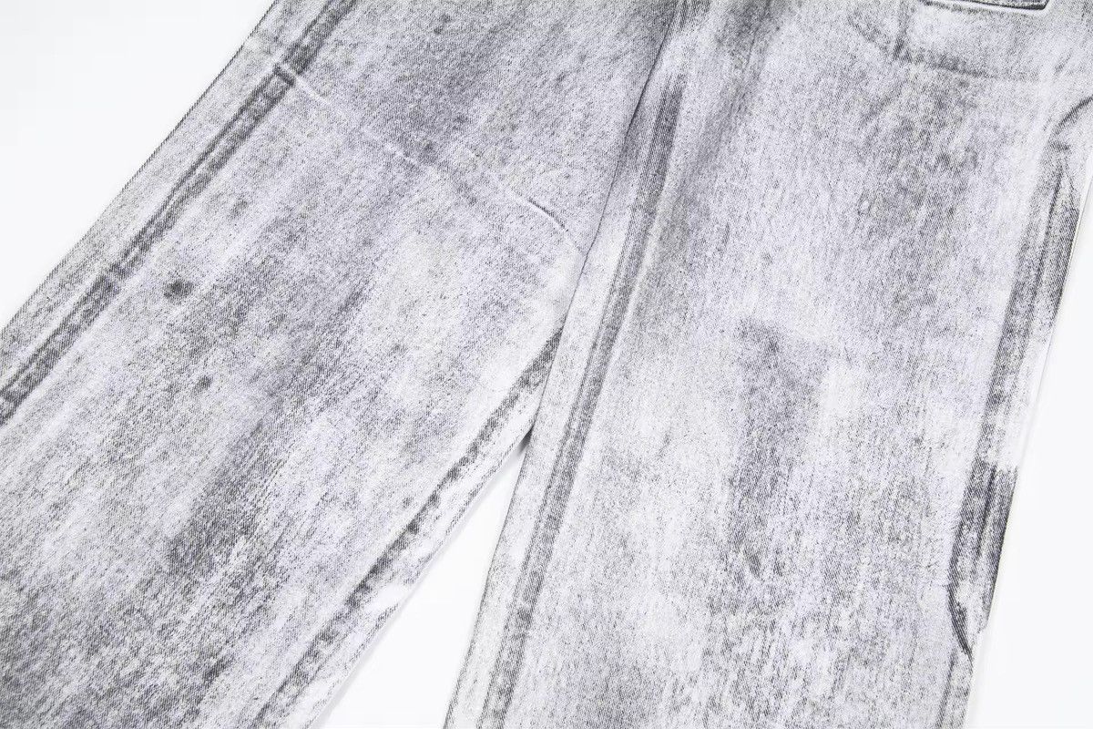 Jean × Vintage Streetwear tie-dye washed dirty white baggy jeans y2k Size US 34 / EU 50 - 4 Thumbnail