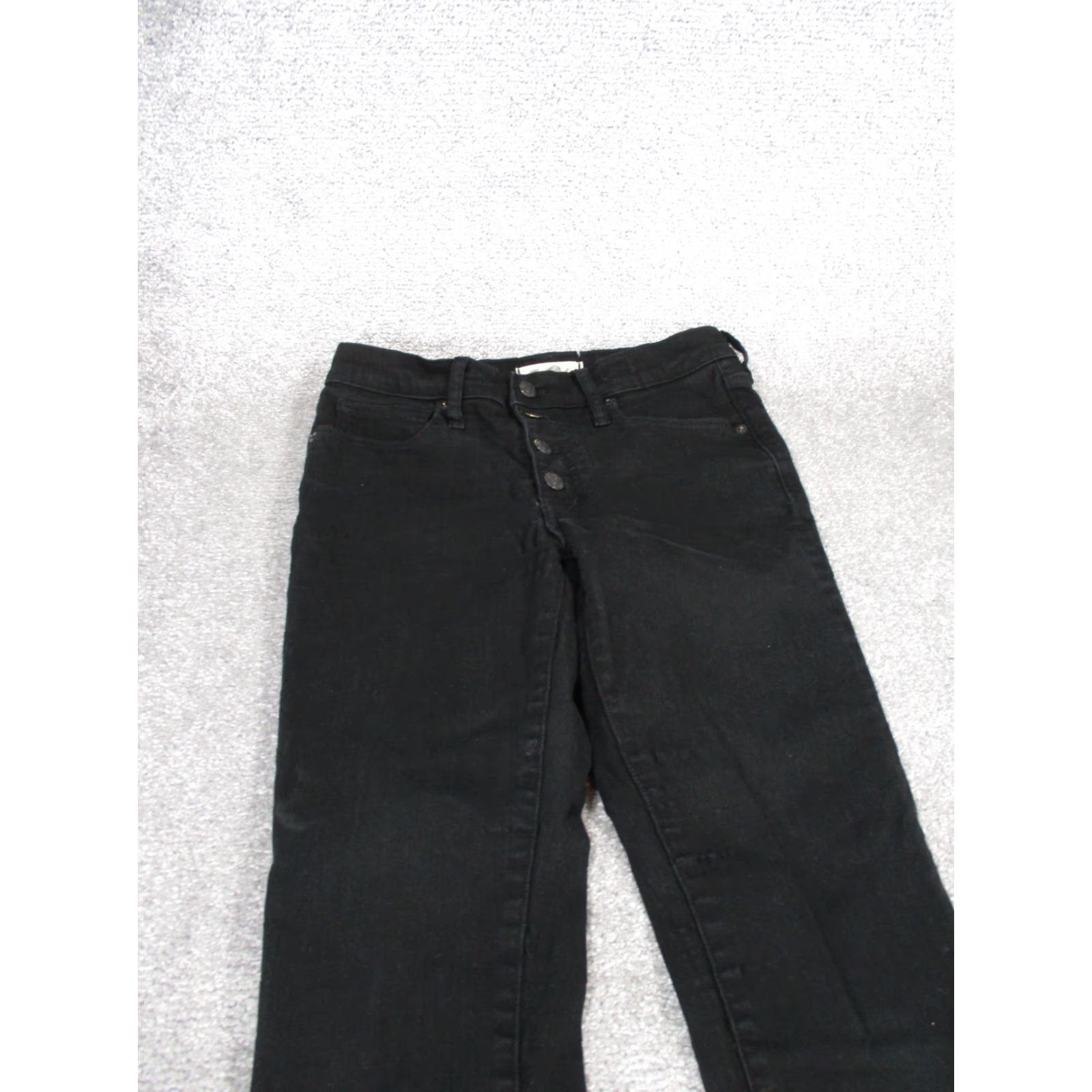 Madewell Madewell Jeans Women 27 Skinny Mid Rise Black Denim Regular Size 27 Womens Slim Fit 9" Rise Size 27" / US 4 / IT 40 - 2 Thumbnail