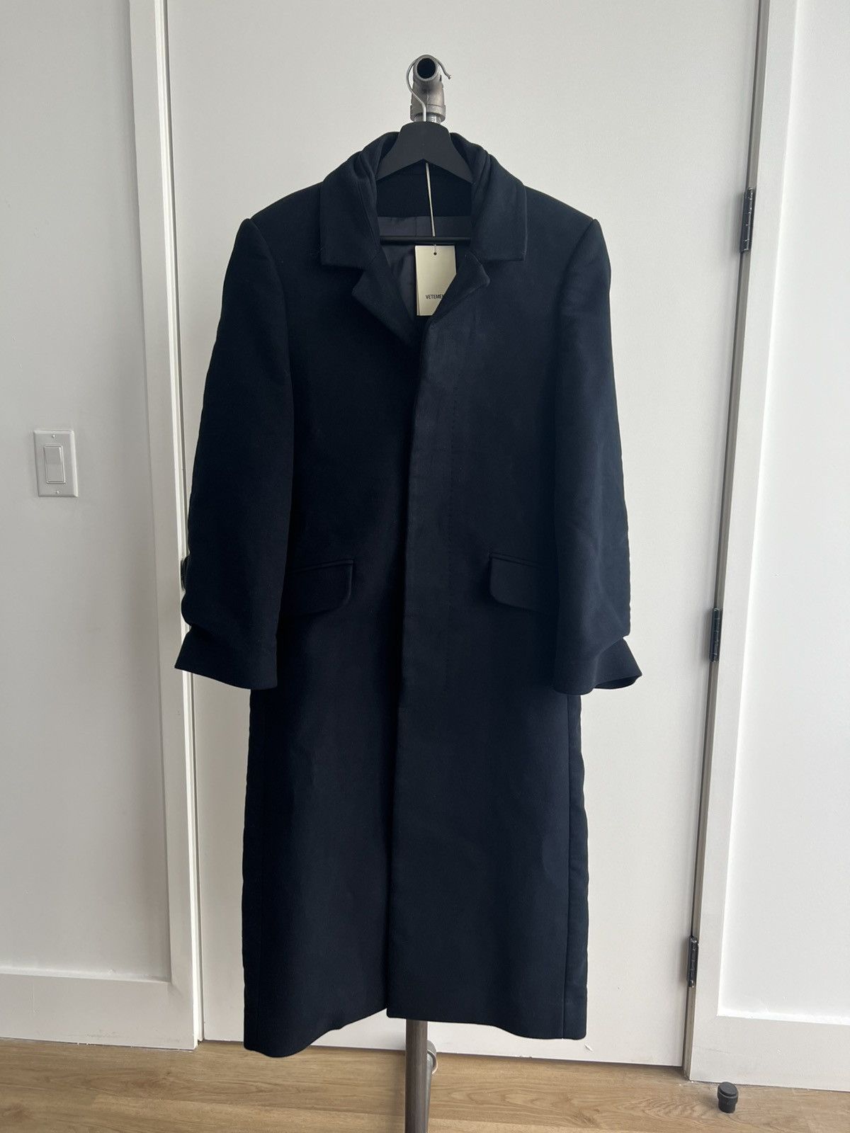 AW17 Cotton Moleskin Slouched Coat