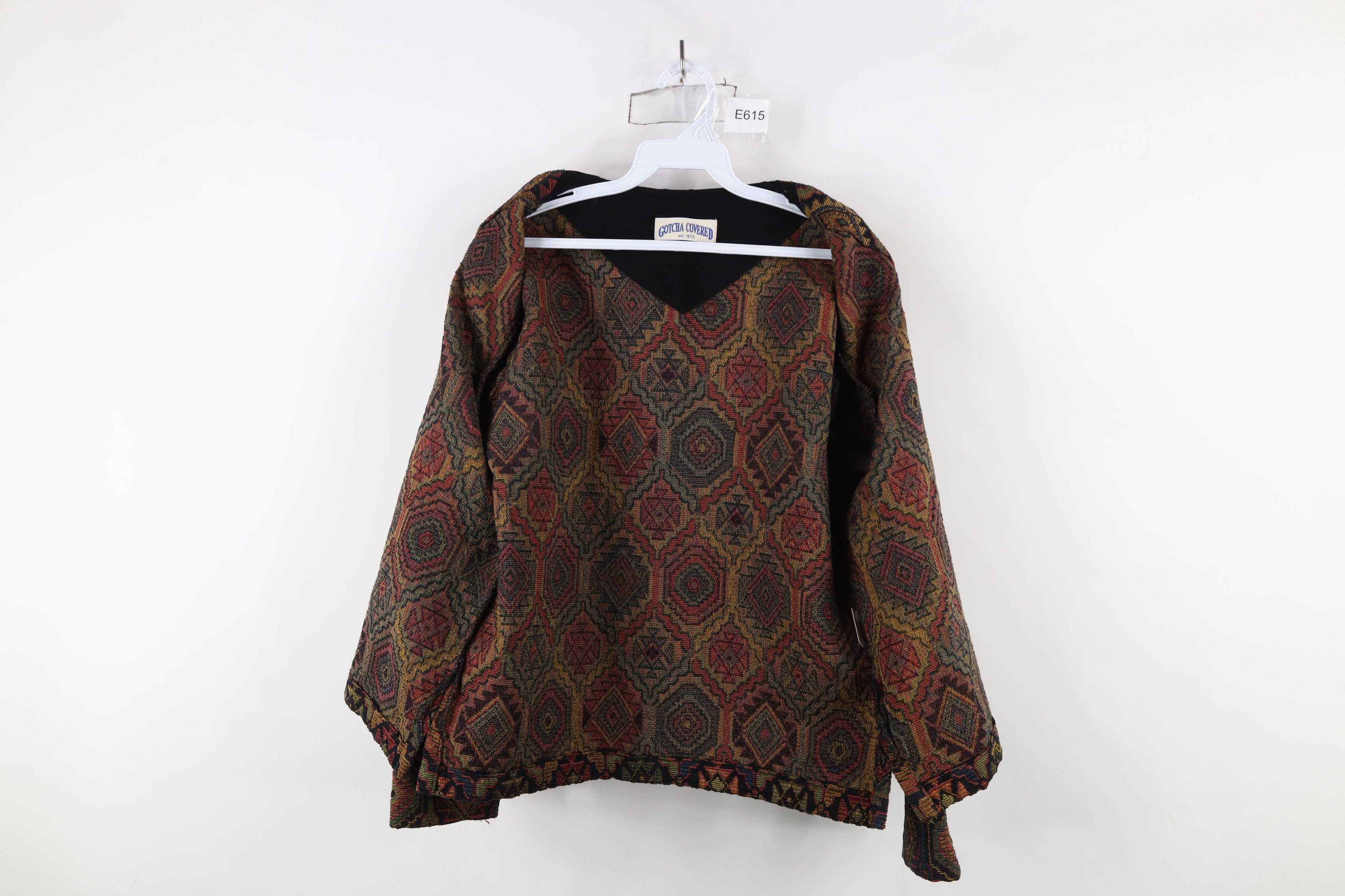 Vintage Vintage 90s Streetwear Southwestern Tapestry Button Jacket Size S / US 4 / IT 40 - 7 Thumbnail