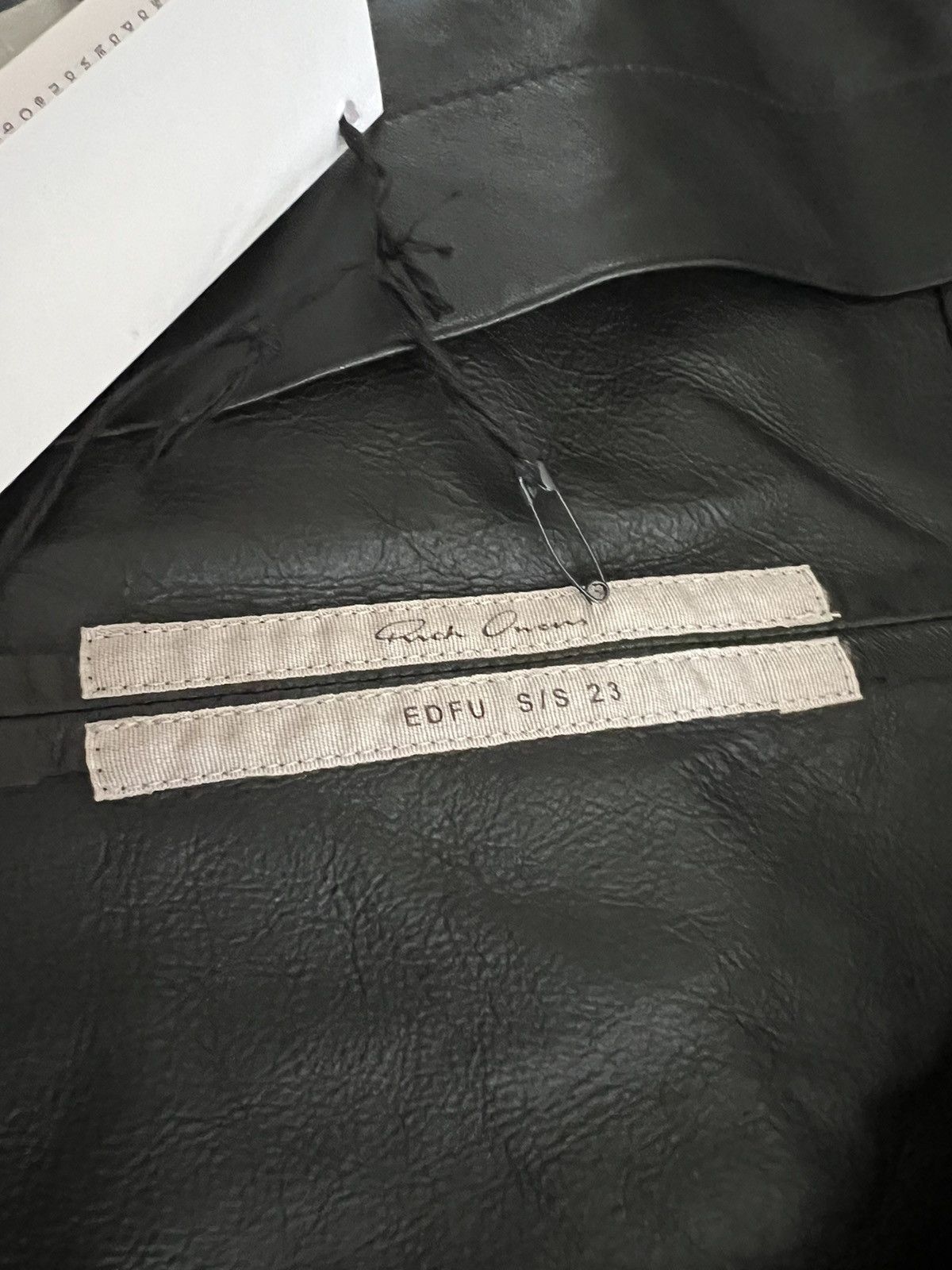 Rick Owens Rick Owens Black Faun Leather Lambskin Shirt Edfu SS23 Size US M / EU 48-50 / 2 - 8 Thumbnail