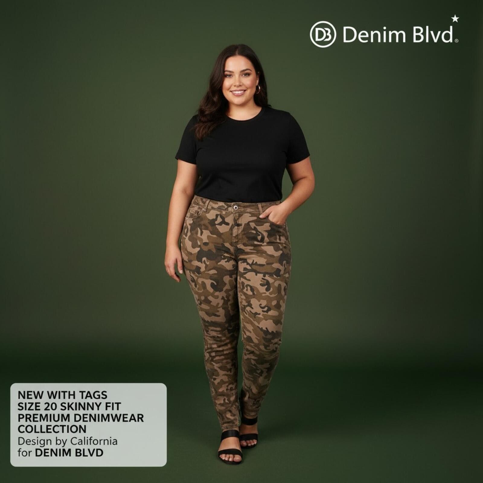 Other Denim Blvd. Premium Skinny Fit Camo Pants Size 20 Size 42" / US 20 - 1 Thumbnail