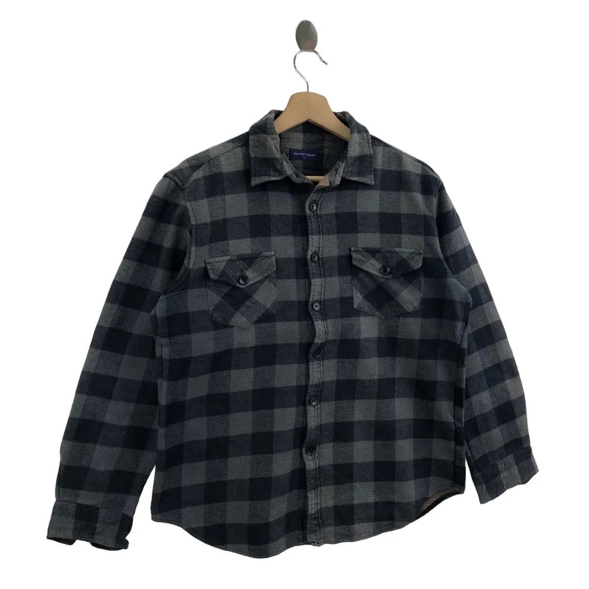 Kansai Yamamoto Vtg KANSAI YAMAMOTO JEANS Plaids Checks Nova Casual Tee Size US L / EU 52-54 / 3 - 3 Thumbnail