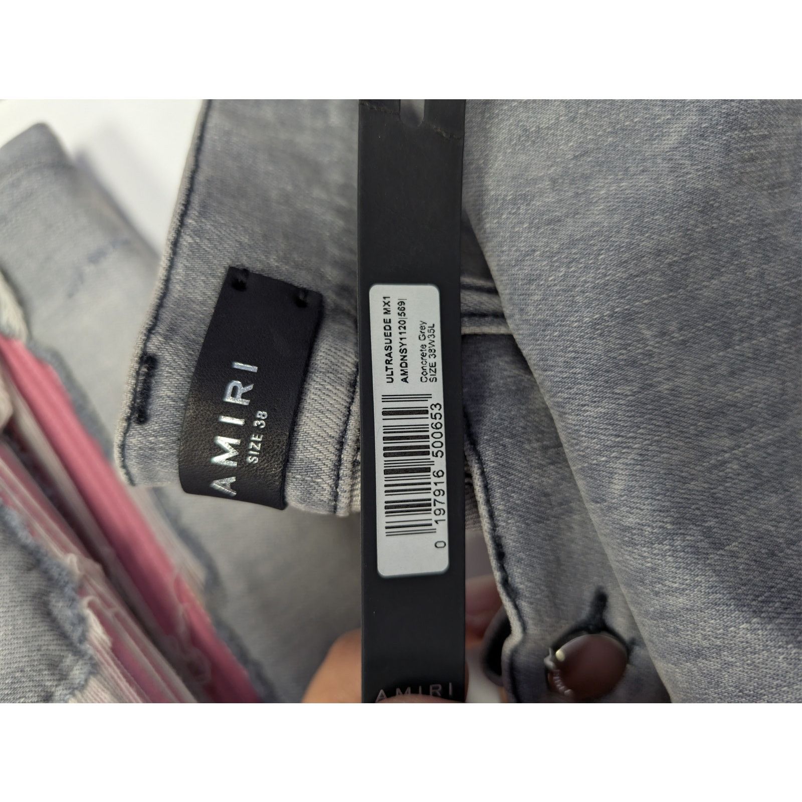 Amiri o1rshd1 Ultrasuede MX1 Denim Jeans in Concrete Grey Size US 38 / EU 54 - 23 Thumbnail