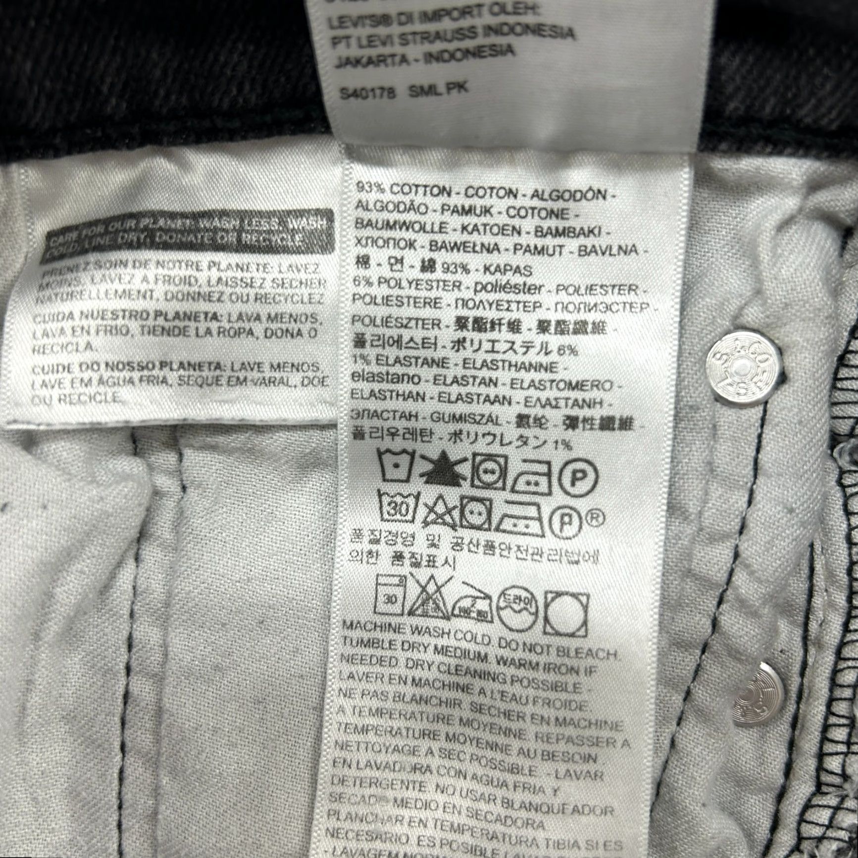 Levi's Levi's 512 Jeans Slim Straight Black Denim 32x34 Men's Cotton Stretch 5-Pocket Slimming Regular Length Vintage? No Size US 32 / EU 48 - 5 Thumbnail
