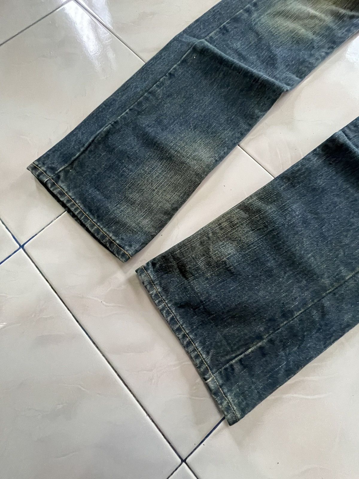 Japanese Brand × Tornado Mart Classical Elf Studded Leather Crafted Muddy Wash Denim Jeans Size US 30 / EU 46 - 14 Thumbnail