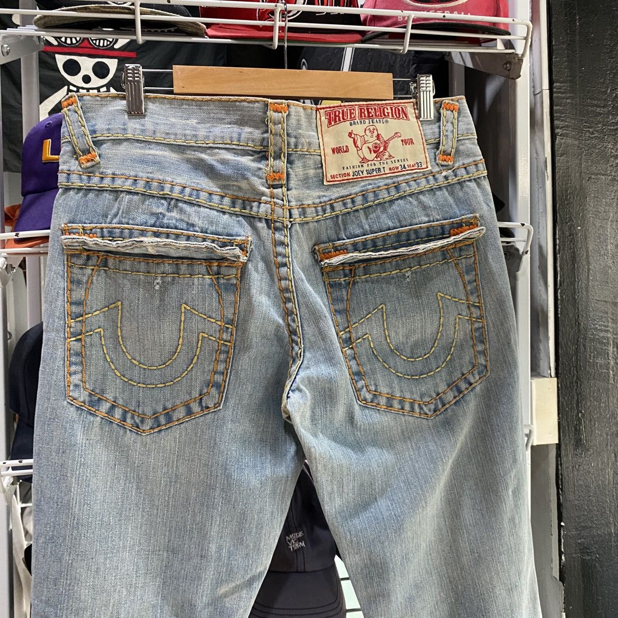 True Religion 2000s True Religion Joey Super T Bold Stitch Flared Jeans Size US 34 / EU 50 - 3 Thumbnail