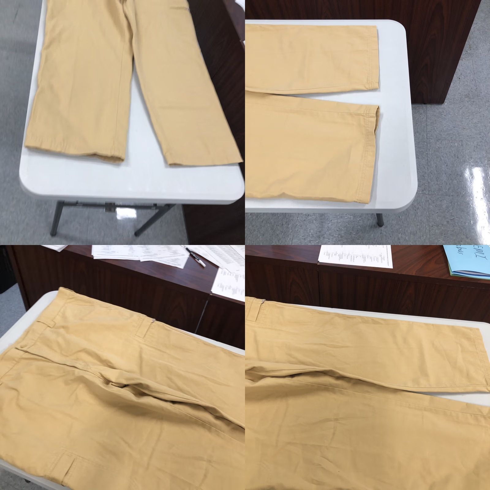 Vintage LL Bean Men's Natural Fit Khaki Cargo Hiking Pants 44x31 Beige Cargo Pocket Pants Men Outdoors Size US 44 / EU 60 - 9 Thumbnail
