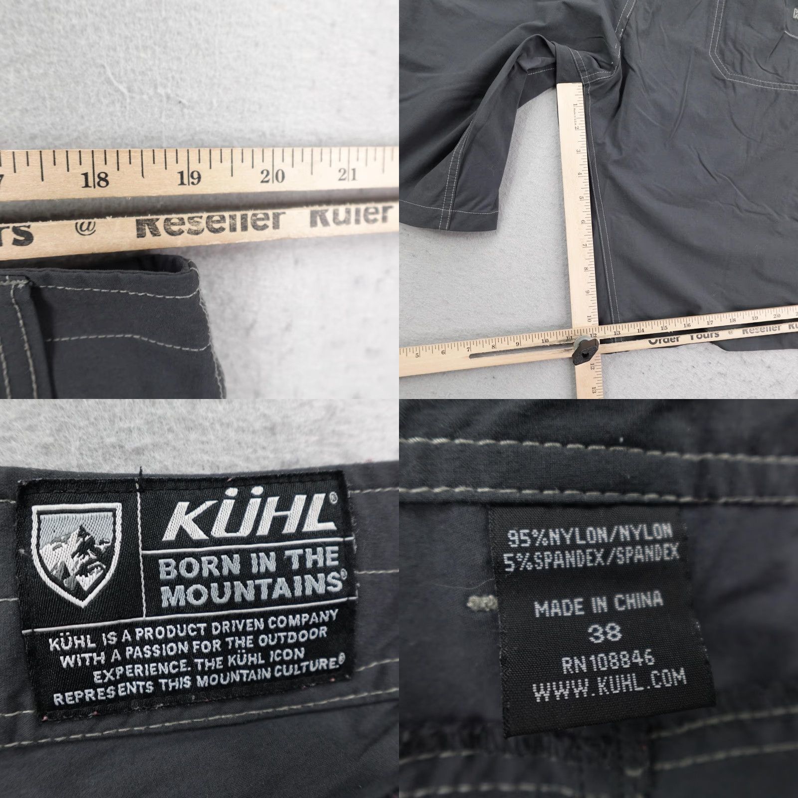 Vintage KÜHL Shorts Mens 38 Gray Cargo Trail Hiking Lightweight Outdoors Flex Stretch Outdoor Mens Size US 38 / EU 54 - 8 Thumbnail