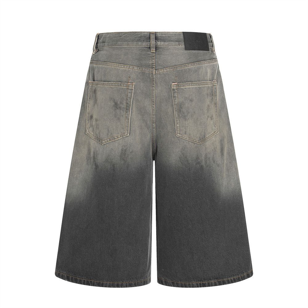 Japanese Brand × Jean Men's washed punk distressed gradient denim shorts Size US 32 / EU 48 - 3 Thumbnail